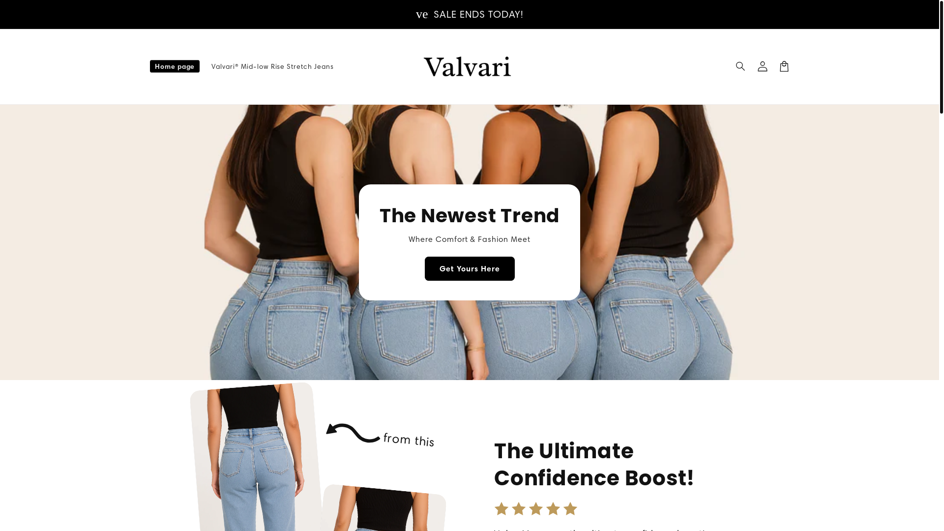 website screenshot of https://valvarijeans.com/