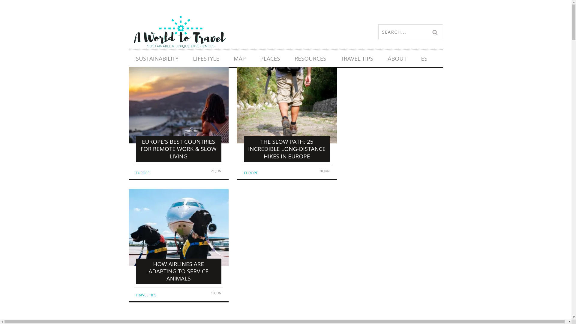 website screenshot of https://aworldtotravel.pages.dev/