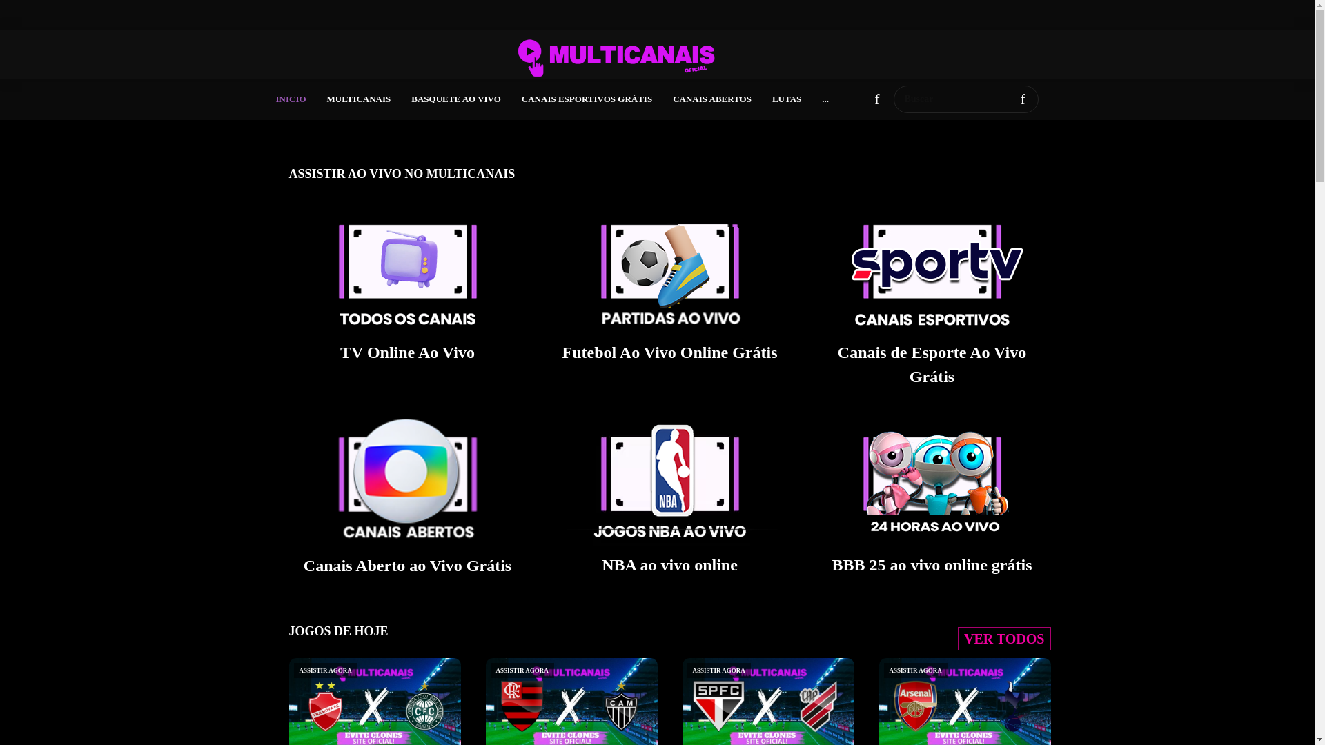 website screenshot of https://multicanaishd.lat/