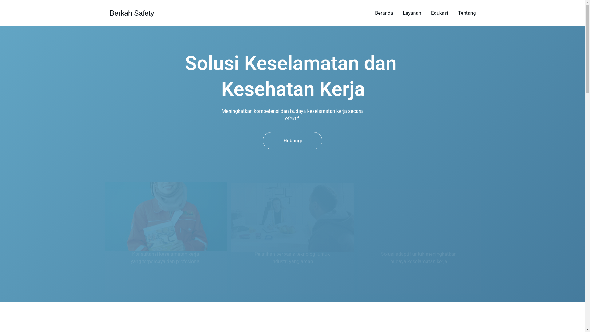 website screenshot of https://berkahsafety.com/