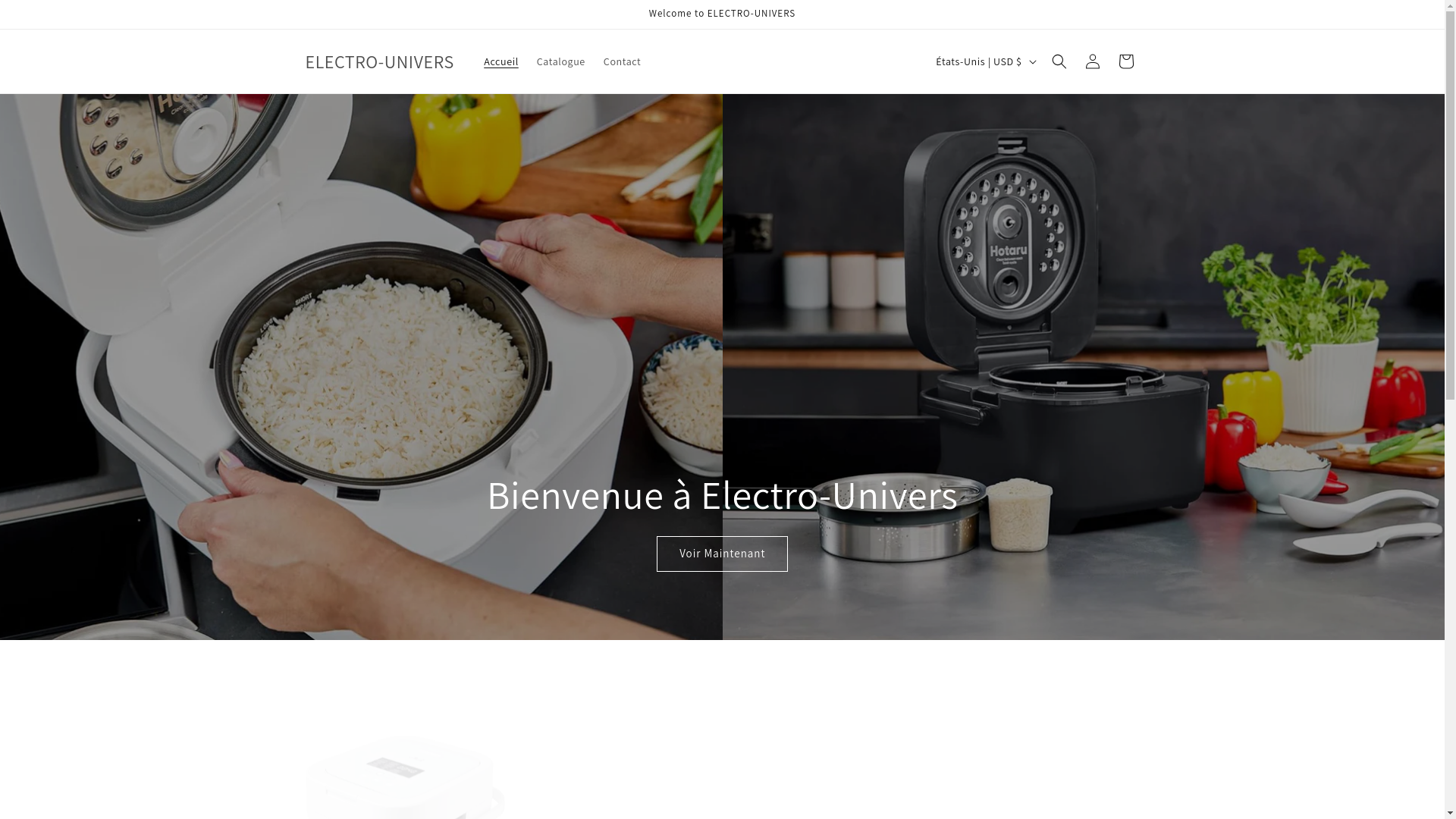 website screenshot of https://electro-univers.store/