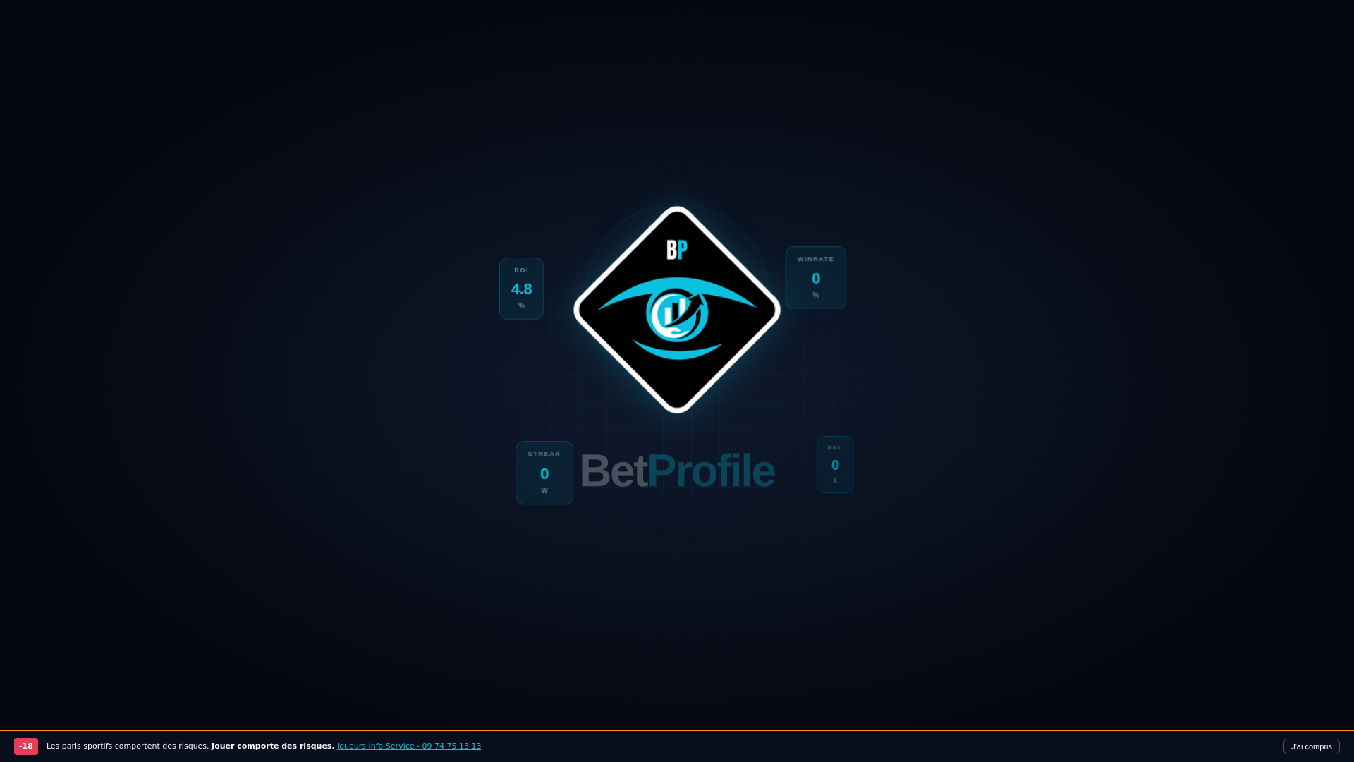 website screenshot of https://betprofile.fr/