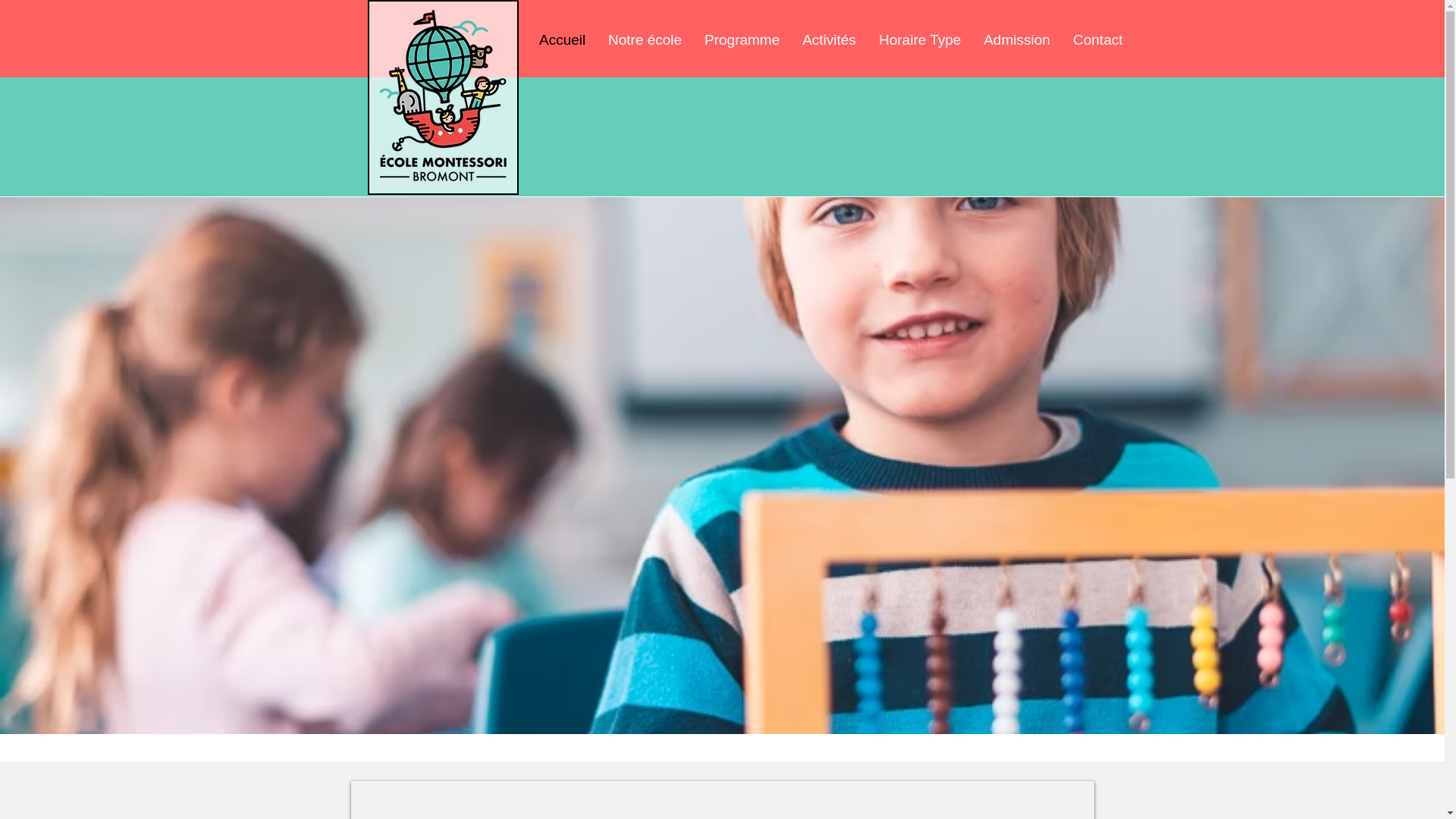 website screenshot of https://ecolemontessoribromont.ca/