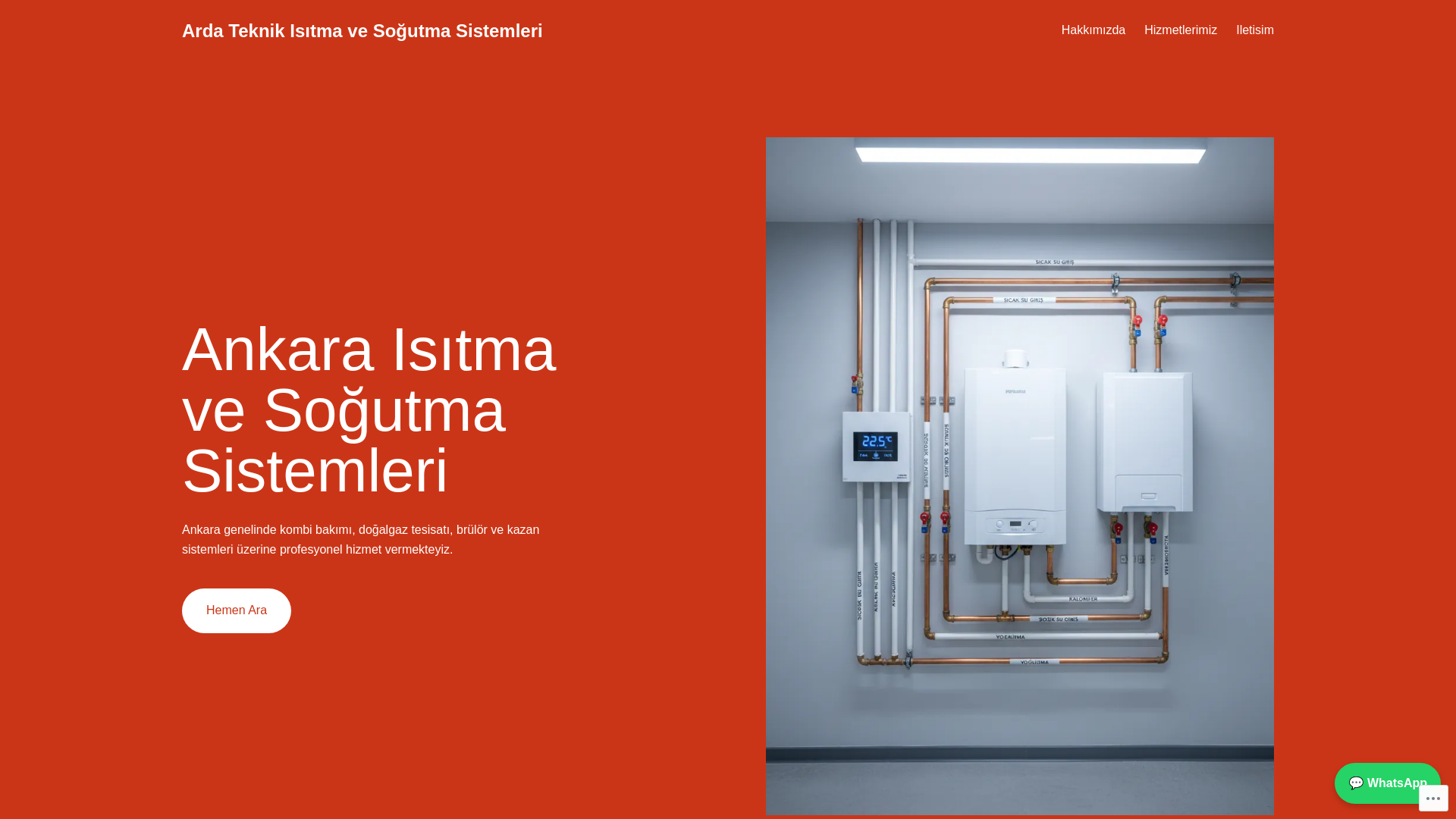 website screenshot of https://ardateknikankara.com/