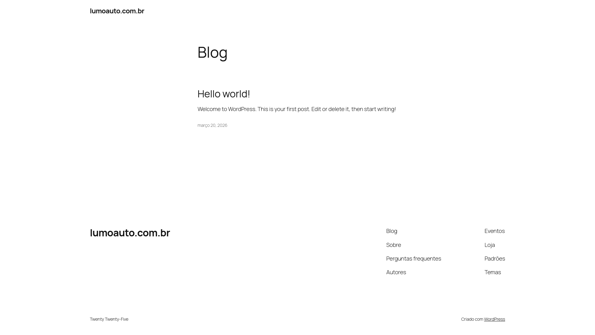 website screenshot of https://lumoauto.com.br/