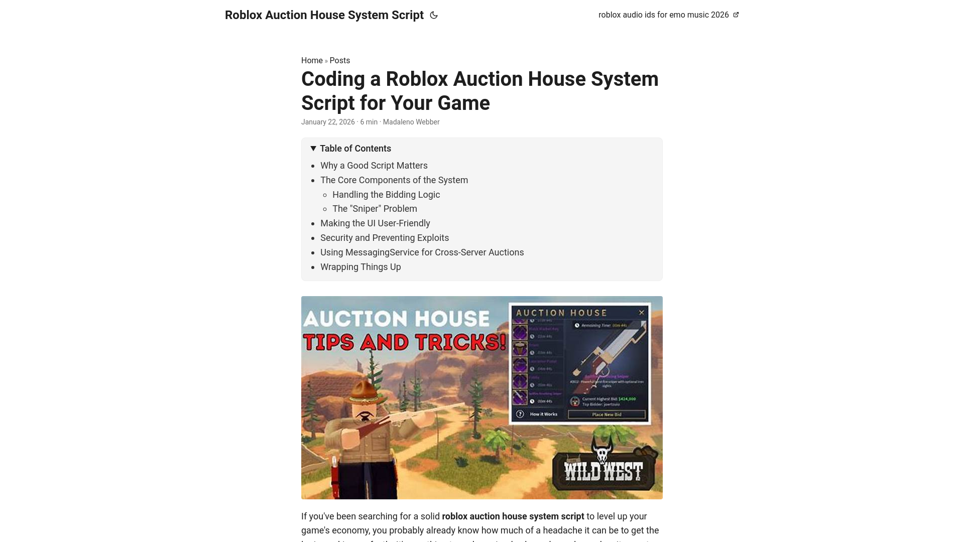website screenshot of https://roblox-auction-house-system-script.pages.dev/