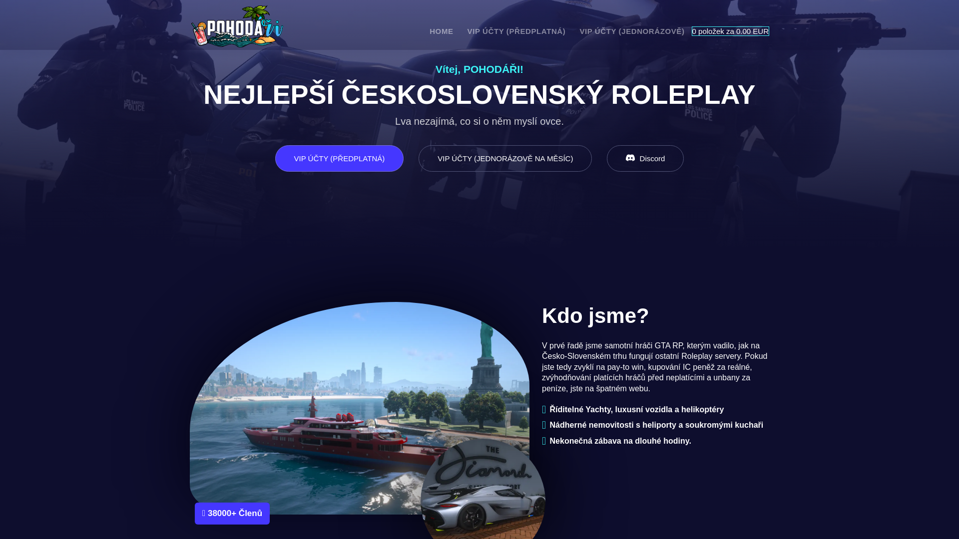 website screenshot of https://pohodari.net/