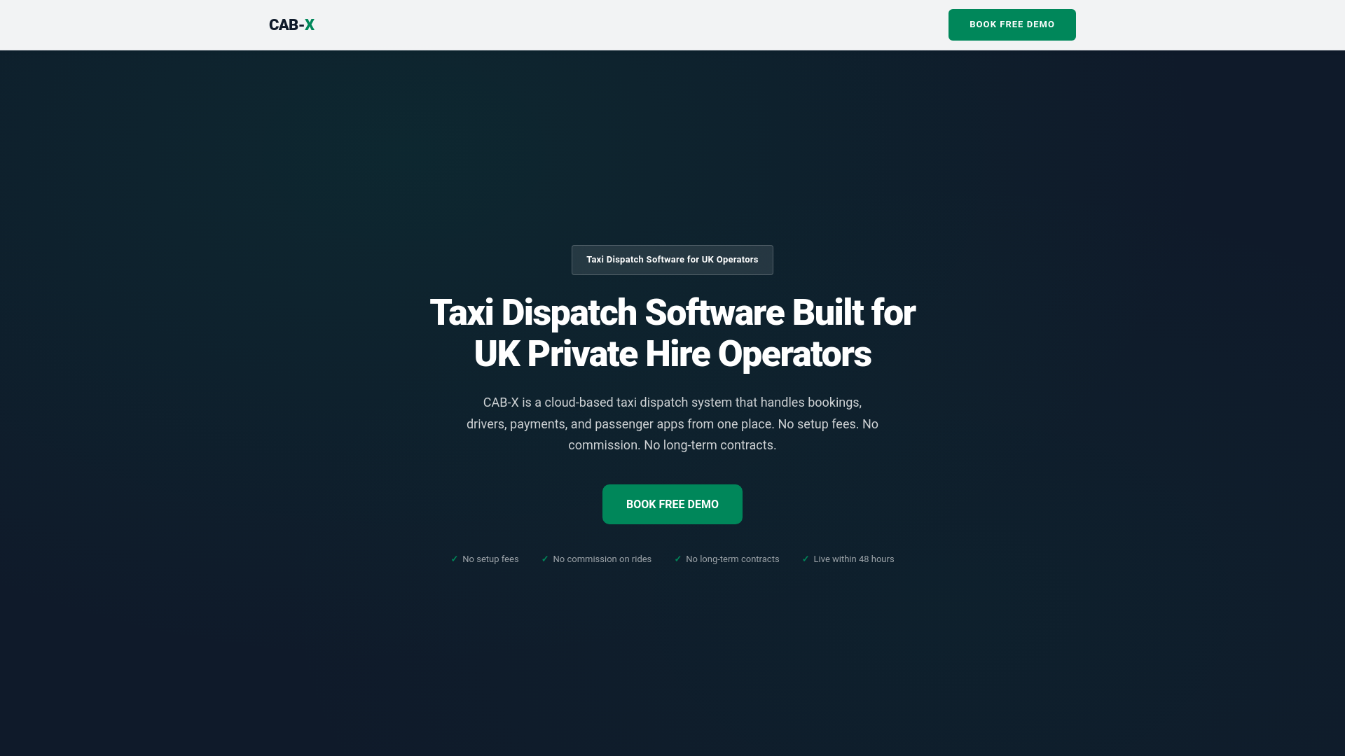 website screenshot of https://taxi-dispatch-software.pages.dev/