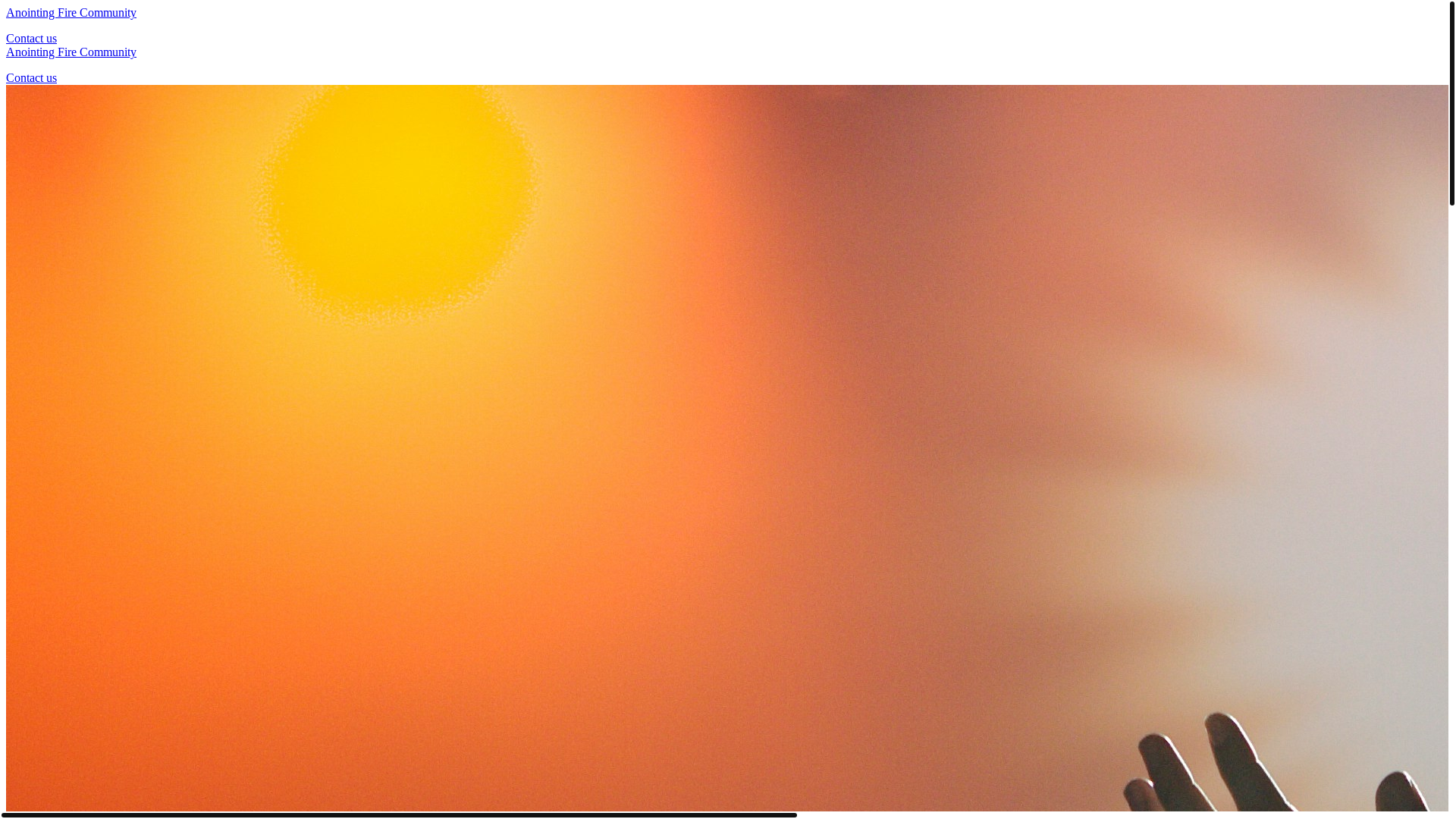 website screenshot of https://anointingfire.global/