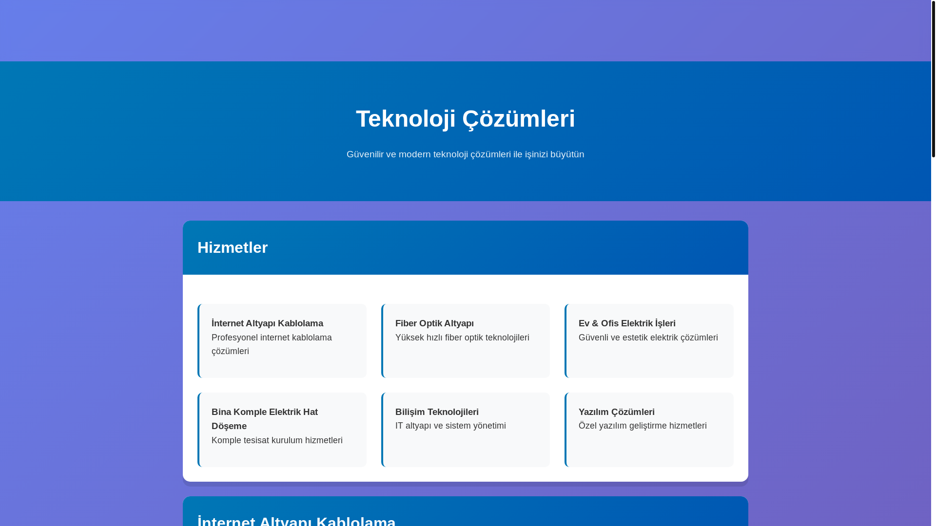 website screenshot of https://akazeteknoloji.com.tr/