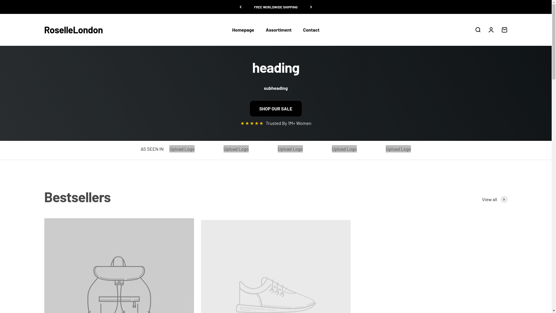 website screenshot of https://rosellelondon.com/