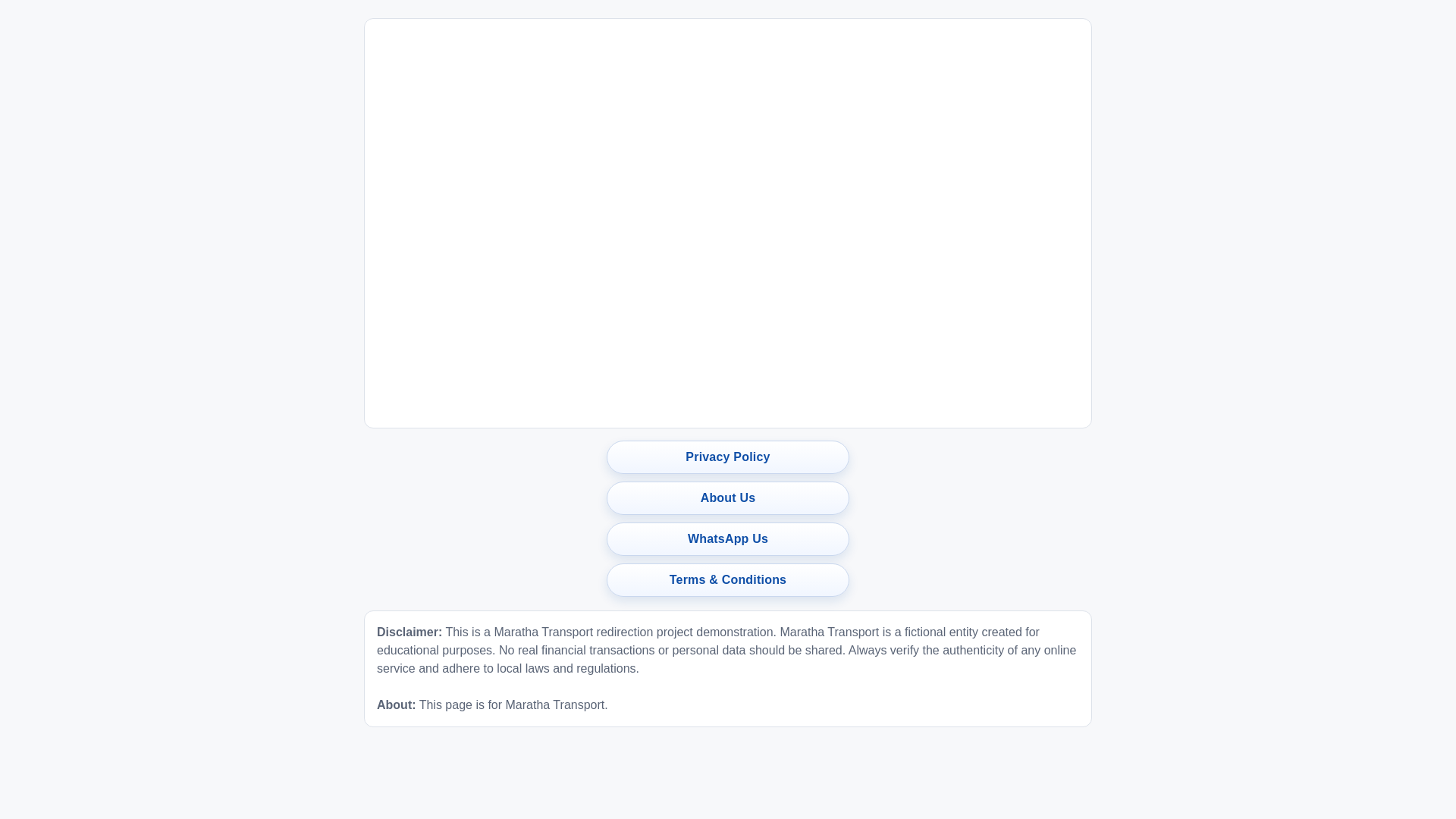 website screenshot of https://transportmaratha.store/