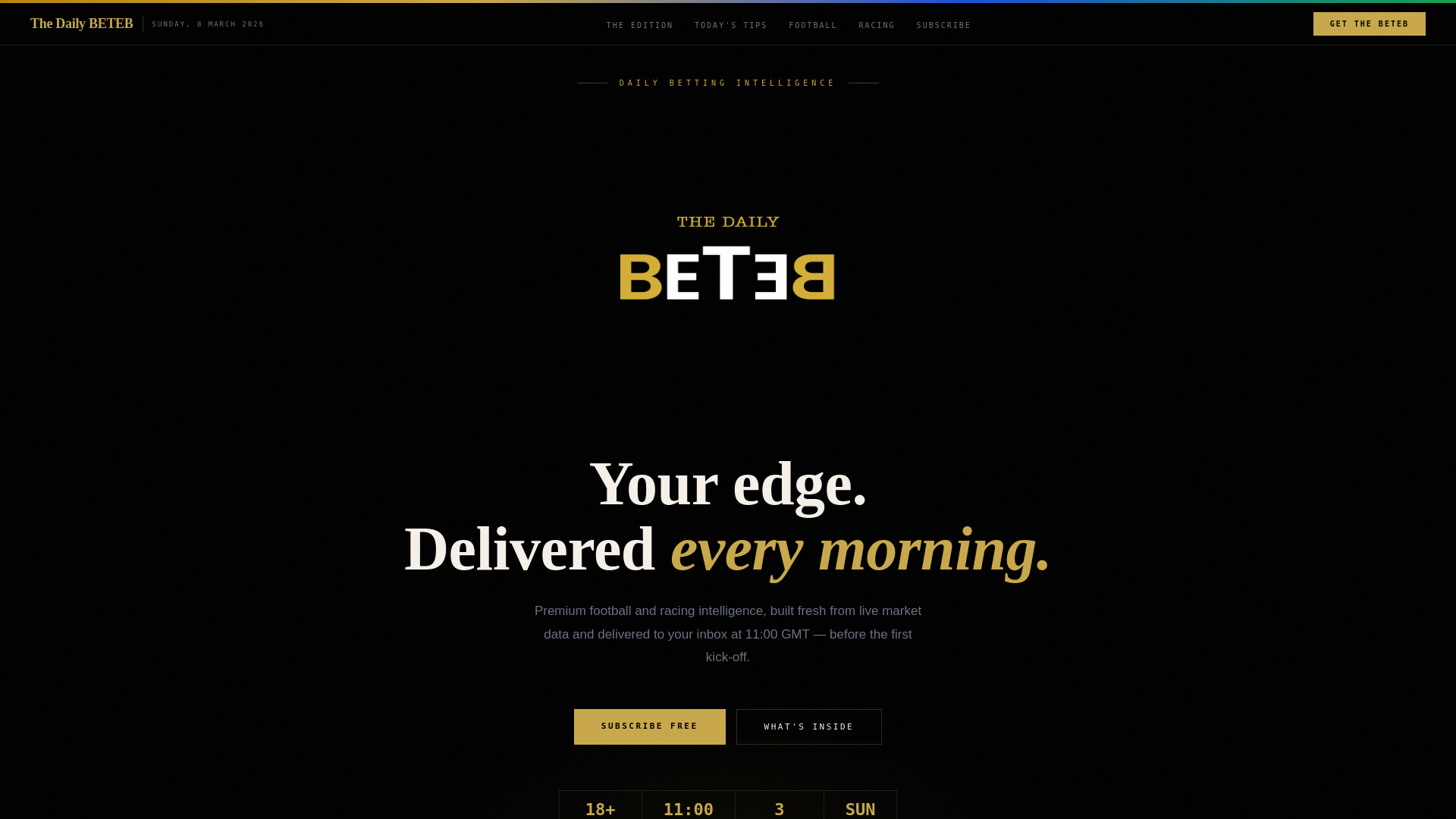 website screenshot of https://thedailybeteb.pages.dev/