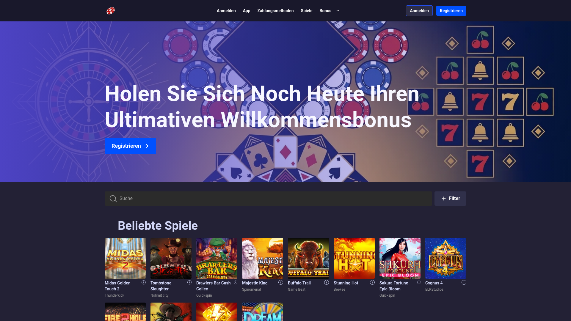 website screenshot of https://dachbetcasino-de-de.pages.dev/
