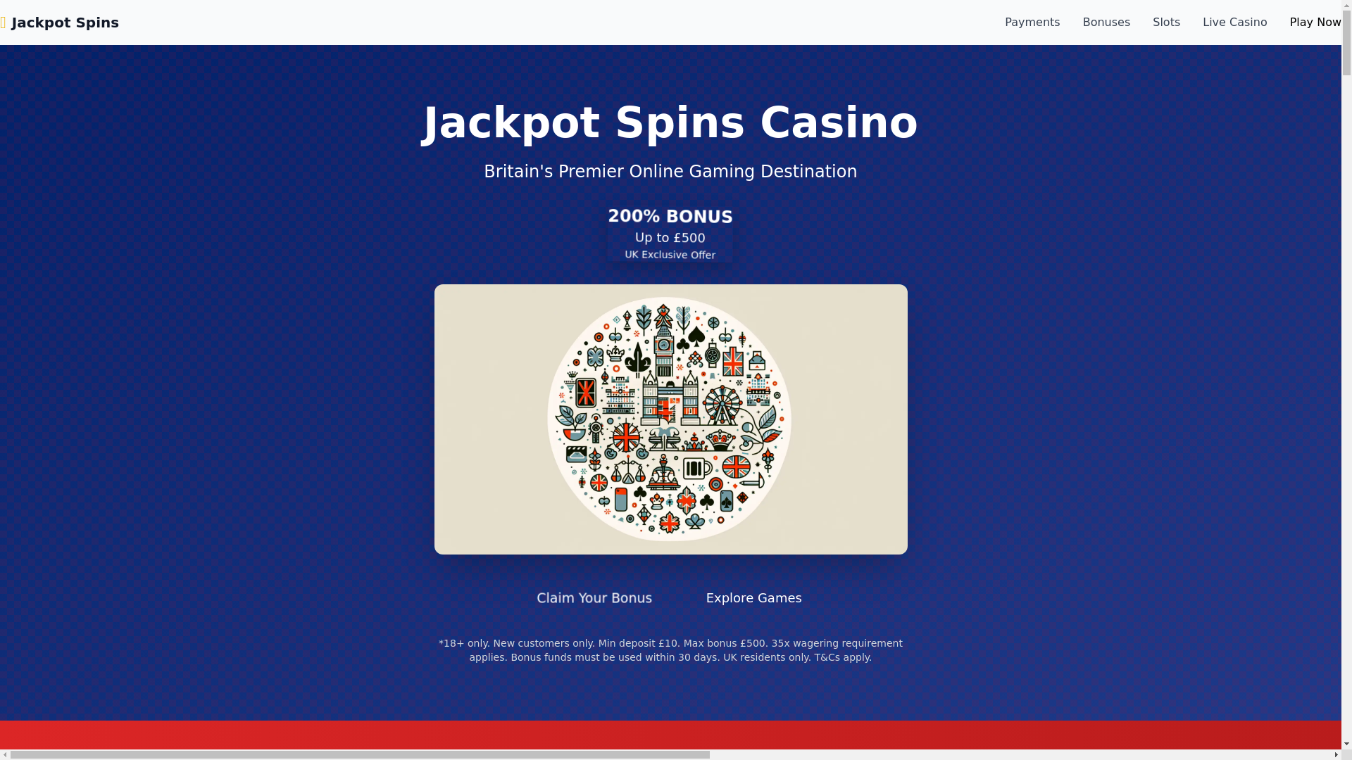 website screenshot of https://jackpot-spins-co-uk.pages.dev/