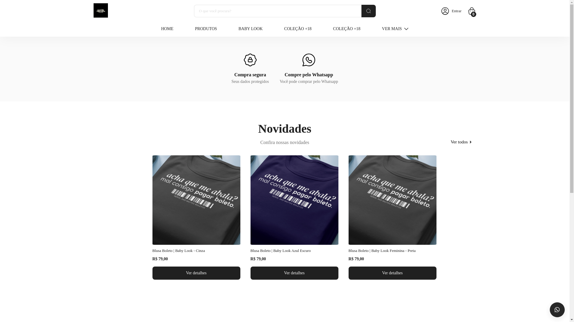 website screenshot of https://eunaofaleinada.com.br/