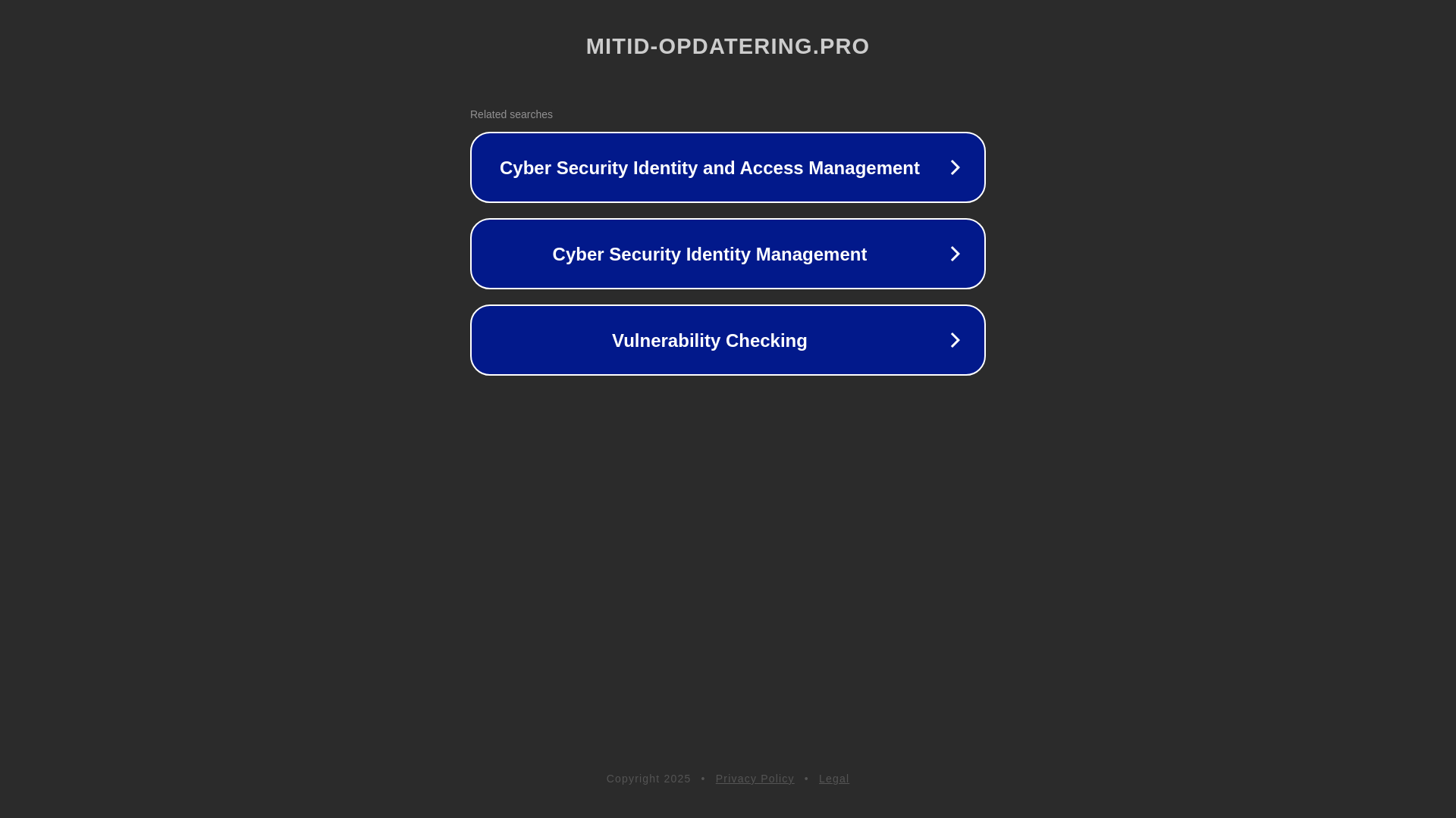 website screenshot of https://mitid-opdatering.pro/