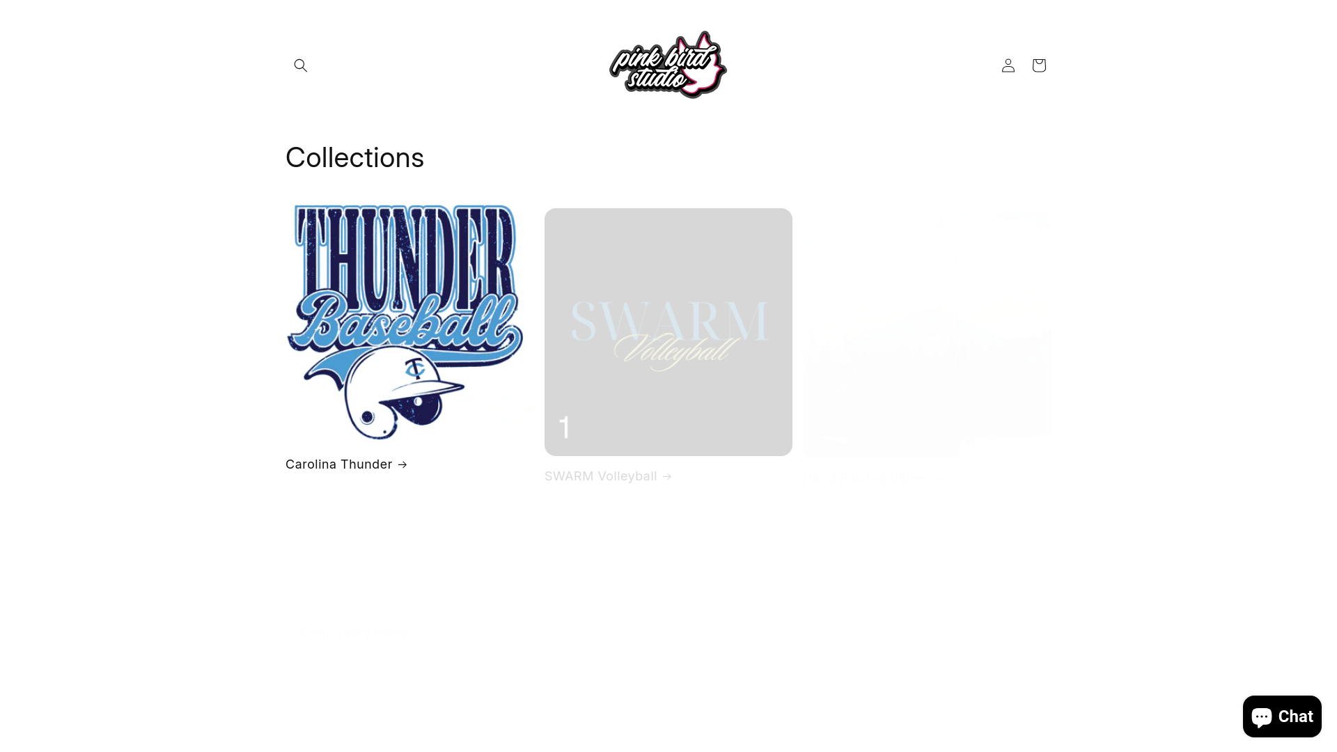website screenshot of https://pinkbirdstudio.net/
