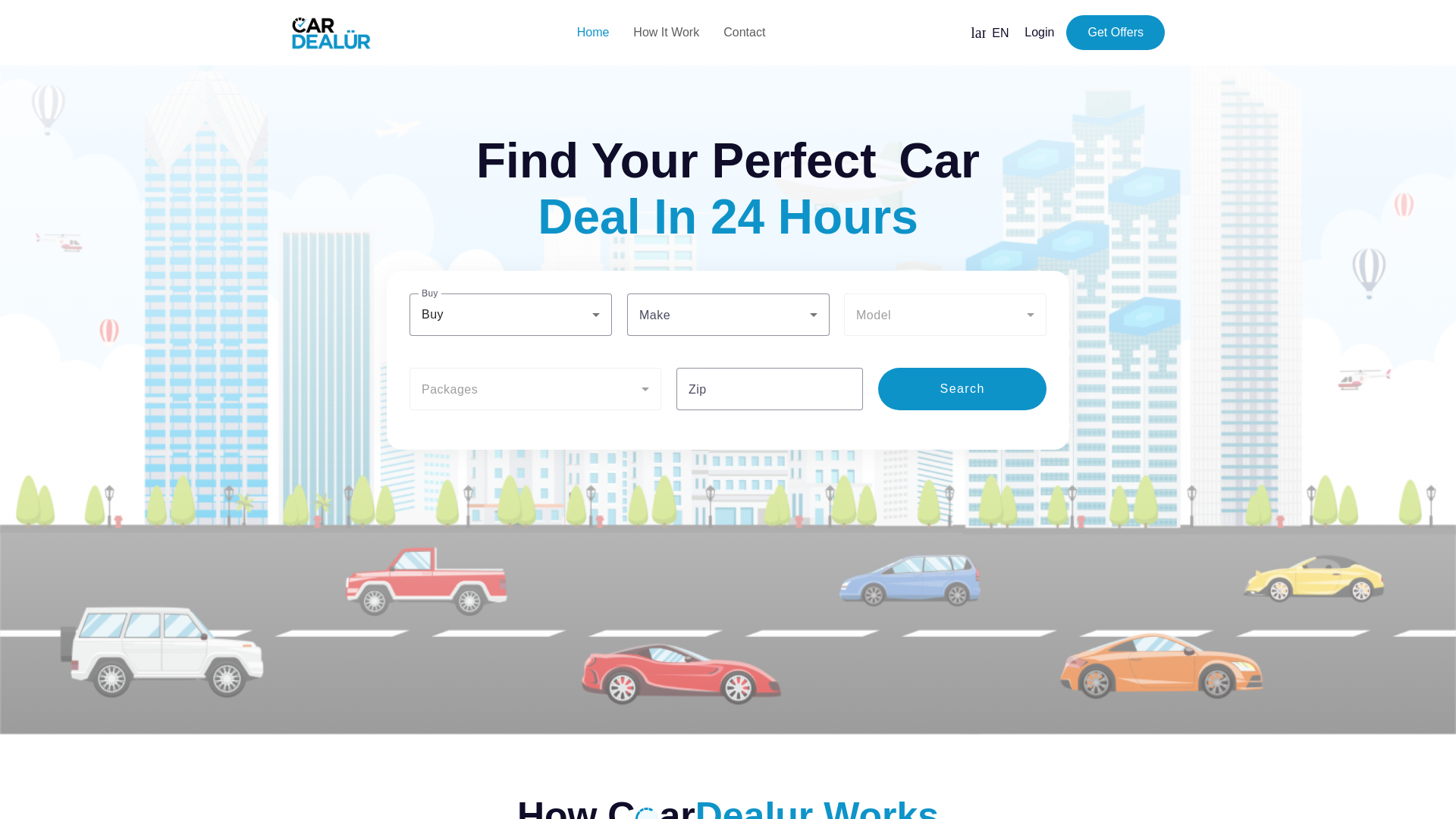 website screenshot of https://car-dealur-frontend.pages.dev/