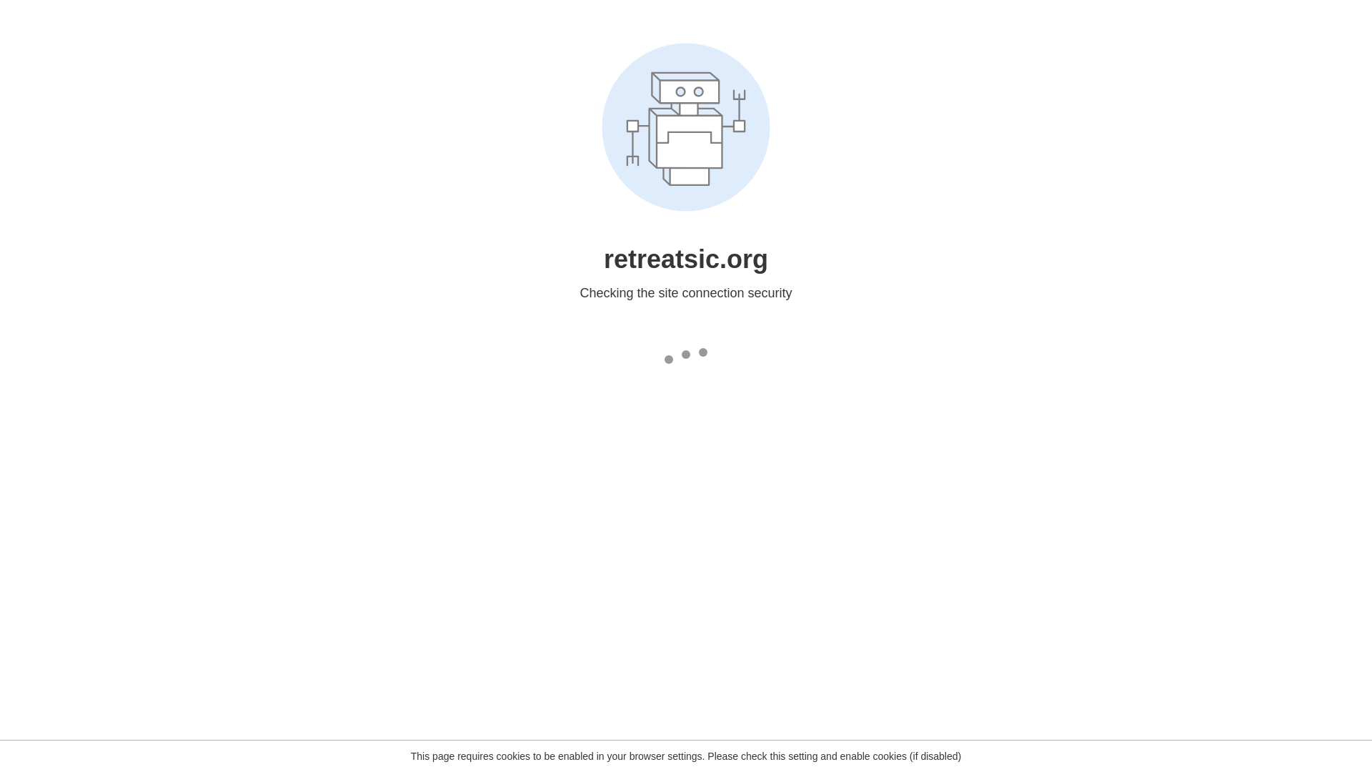 website screenshot of https://retreatsic.info