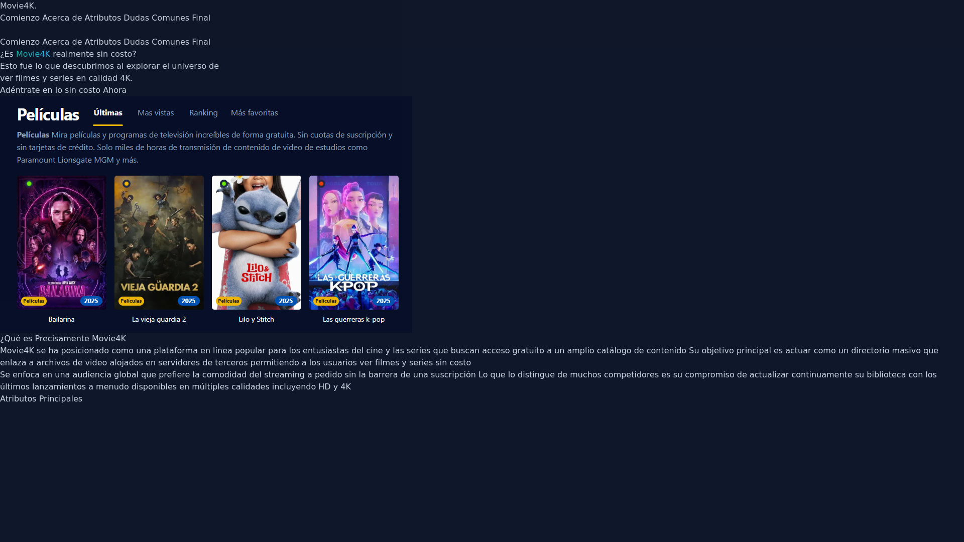 website screenshot of https://movie4k-vyef.pages.dev/
