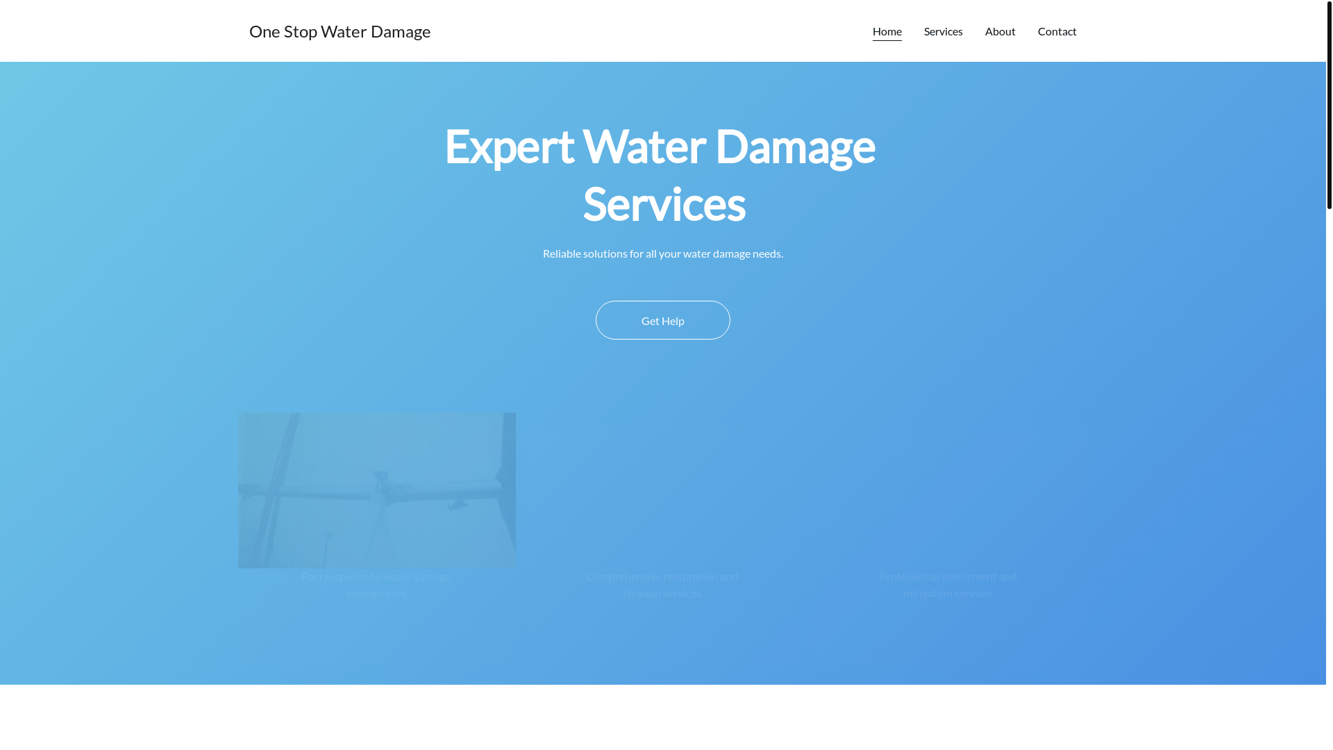 website screenshot of https://onestopwaterdamage.site/