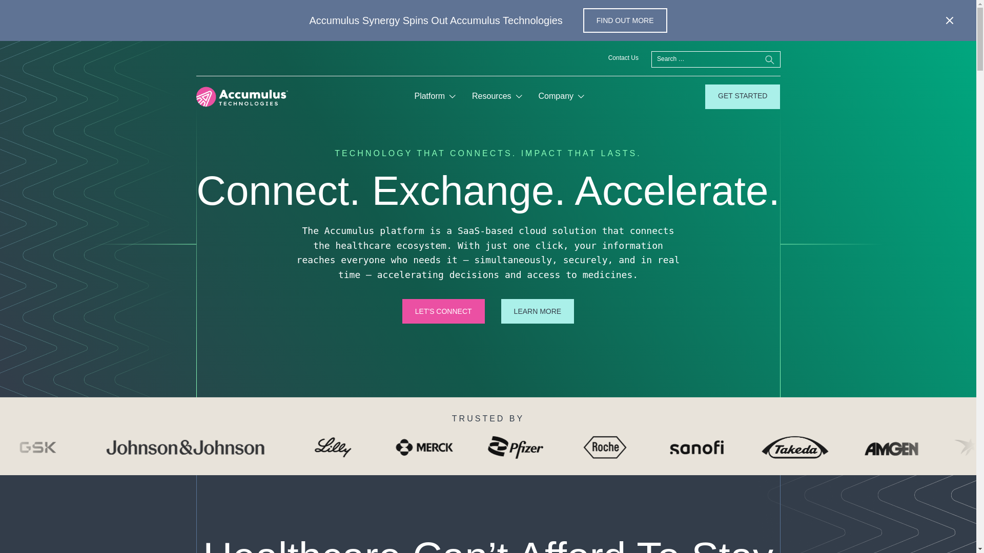 website screenshot of https://accumulustechnologies.com/