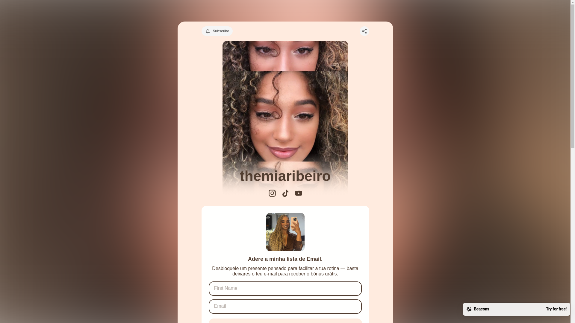 website screenshot of https://themiaribeiro.com/