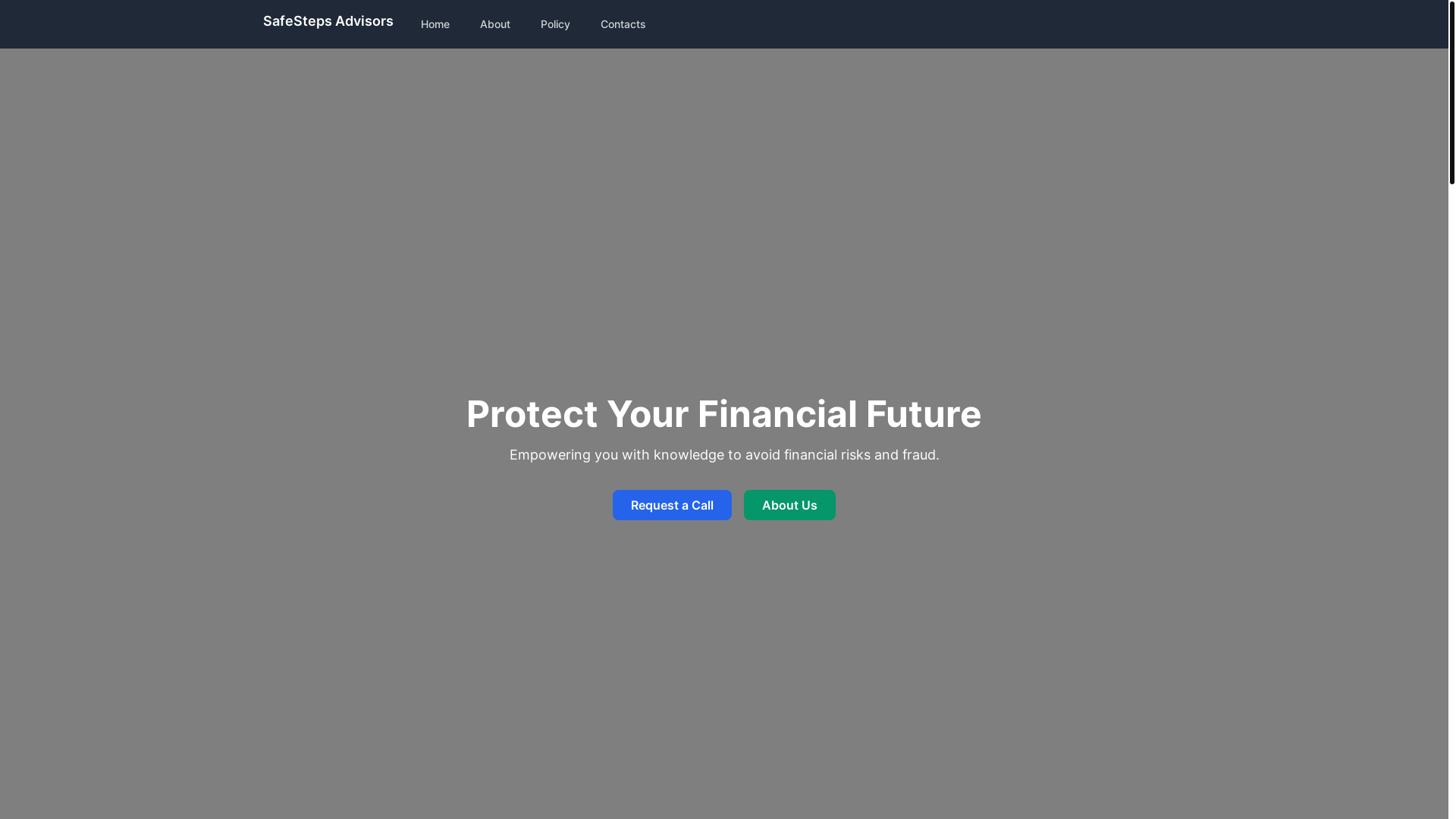 website screenshot of https://safestepsadvisor.com/