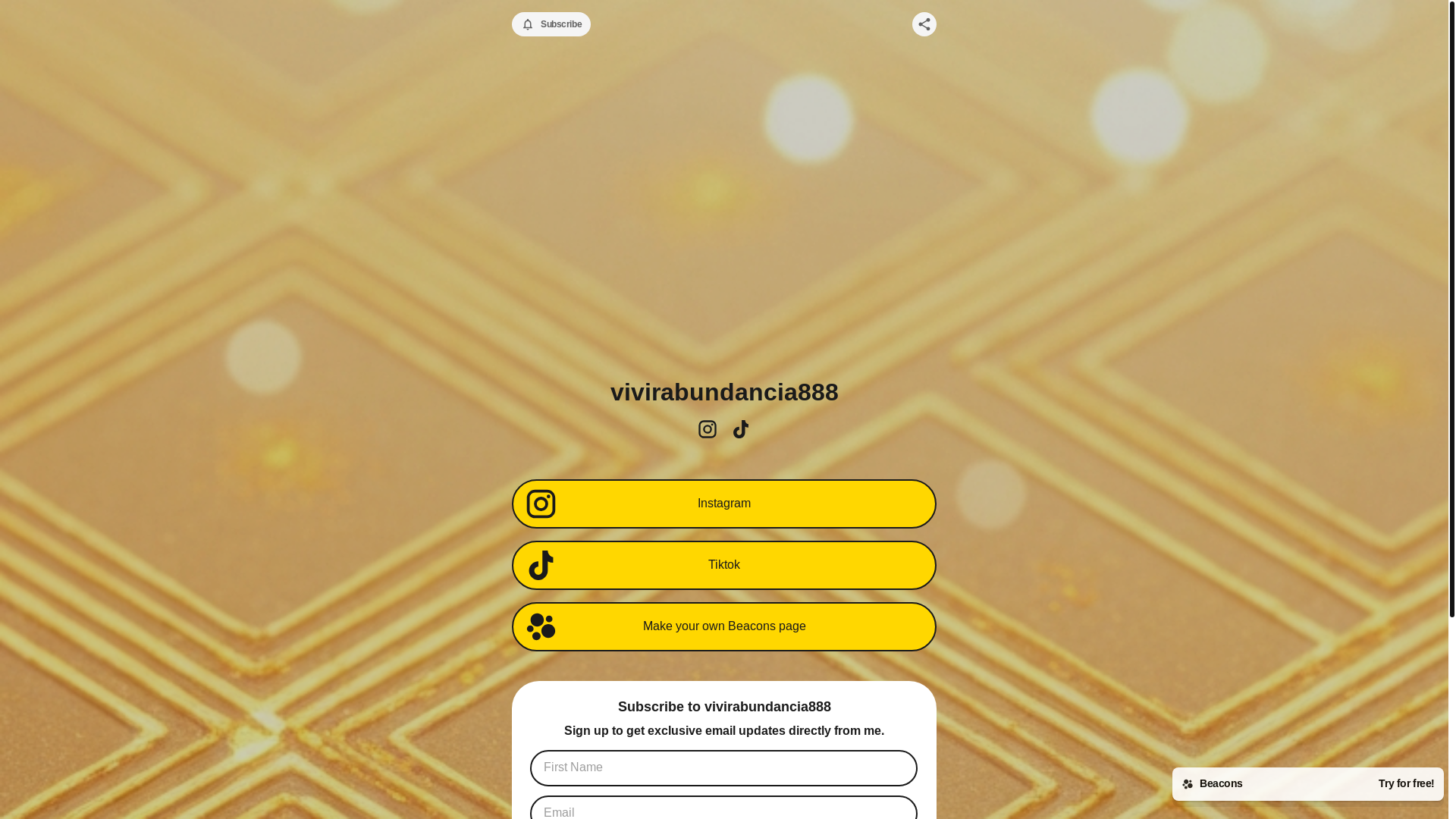 website screenshot of https://vivirabundancia888.com/