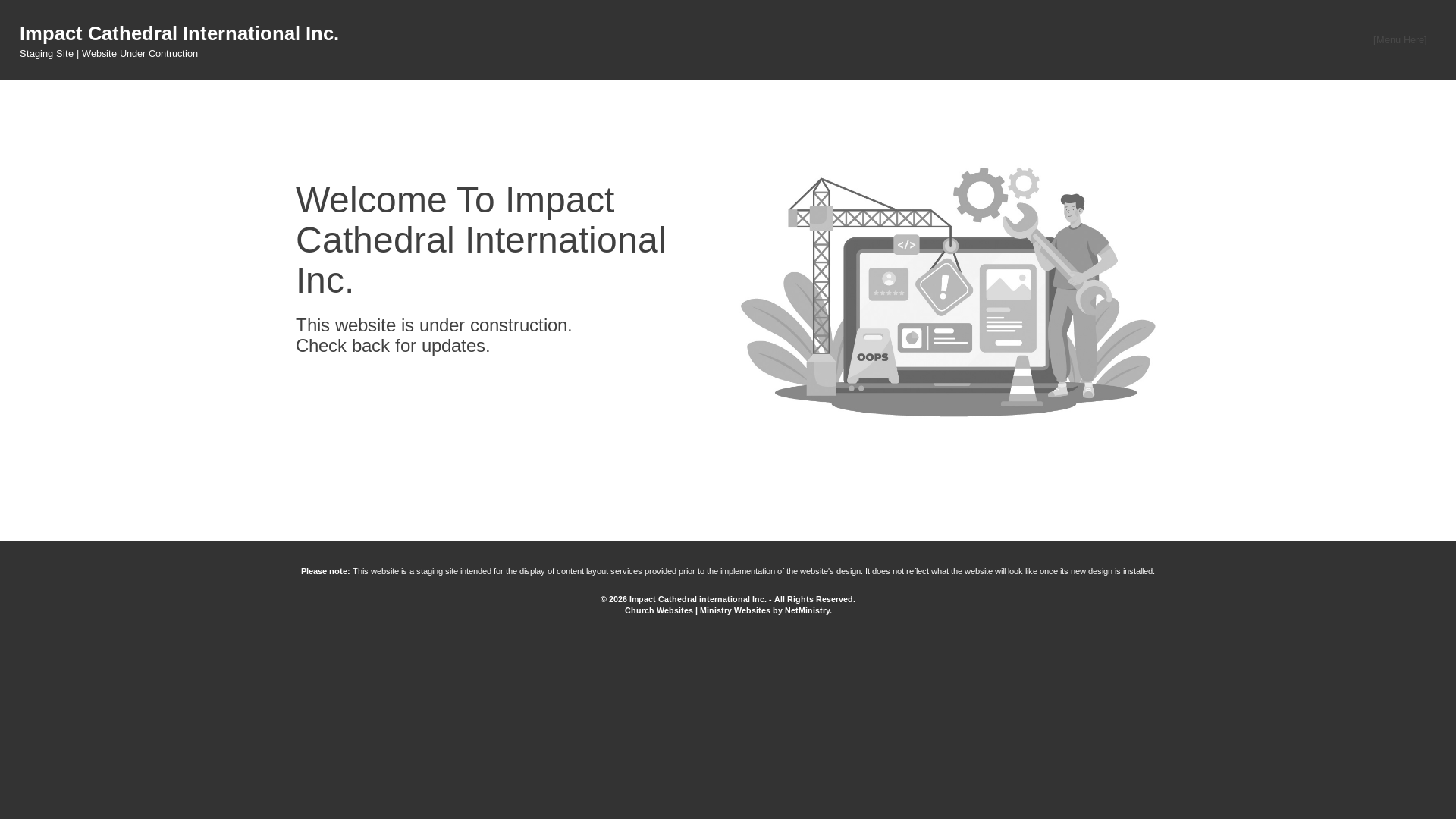 website screenshot of https://impactcathedralinternational.org/
