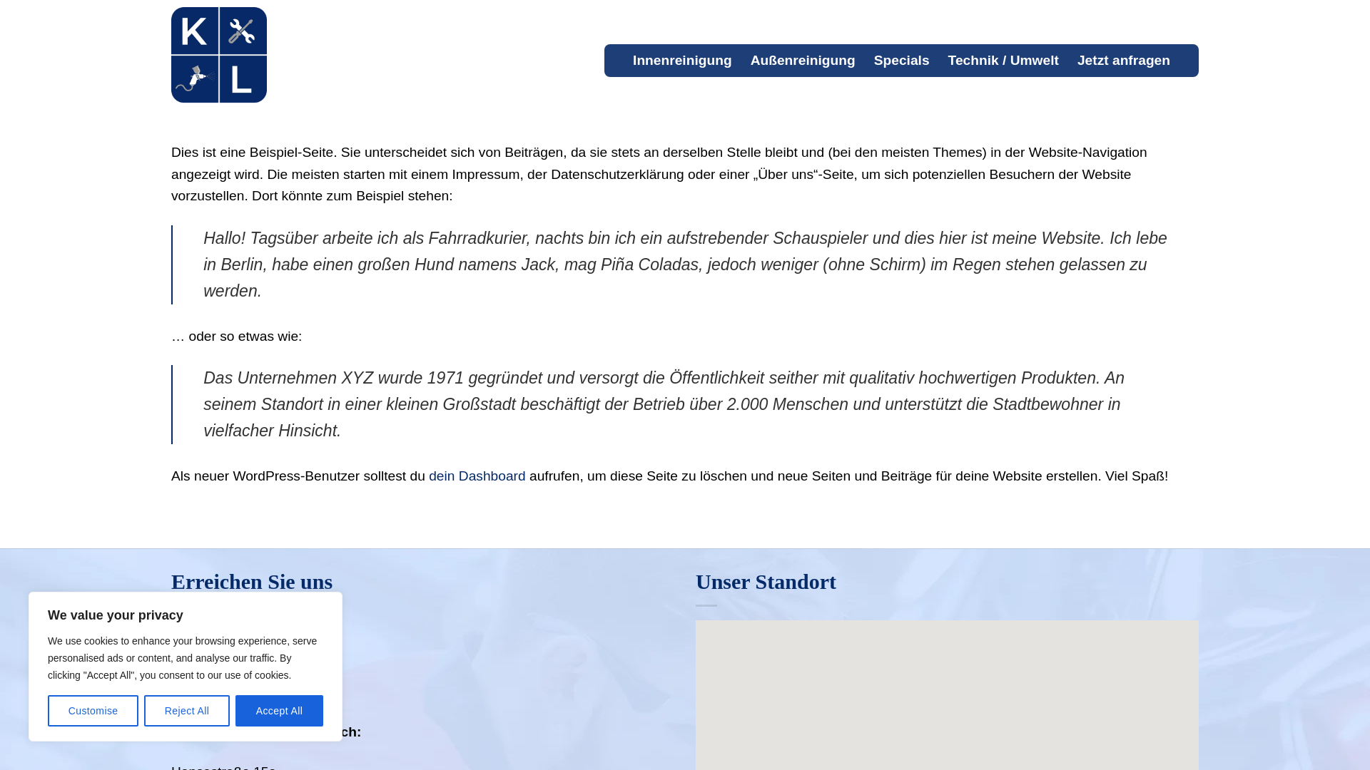 website screenshot of https://kundl-carclean.de/