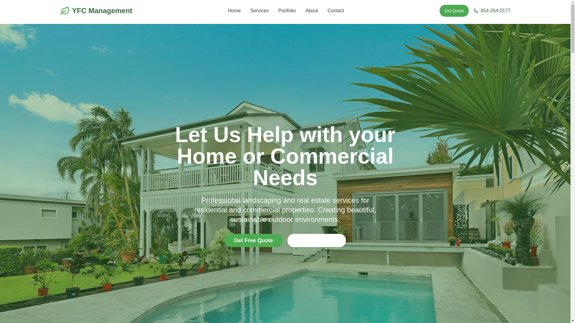 website screenshot of https://yfcmanagement.com/