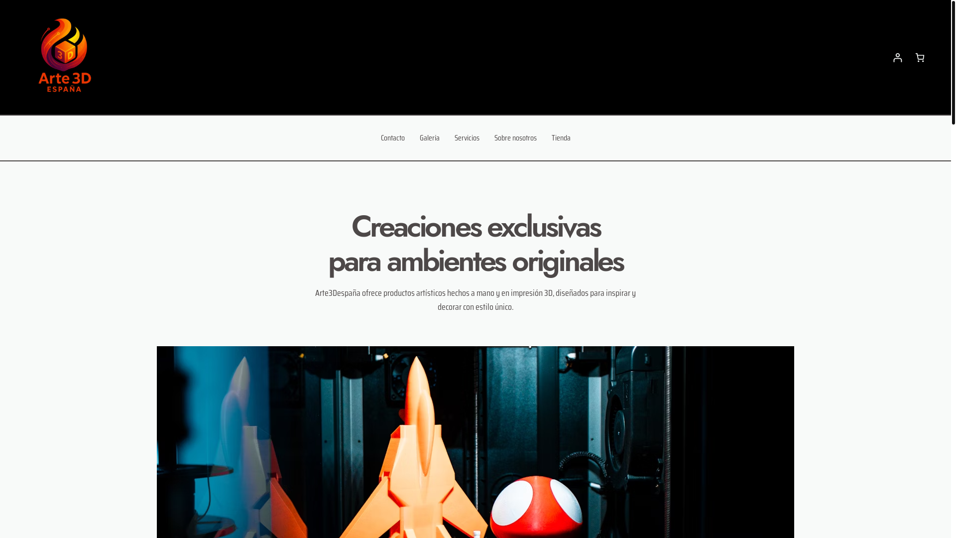 website screenshot of https://arte3despana.es/