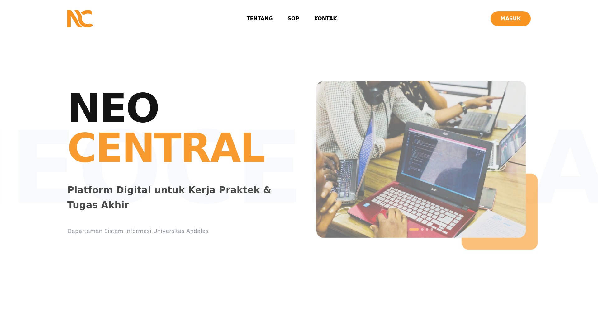 website screenshot of https://neocentral.dev