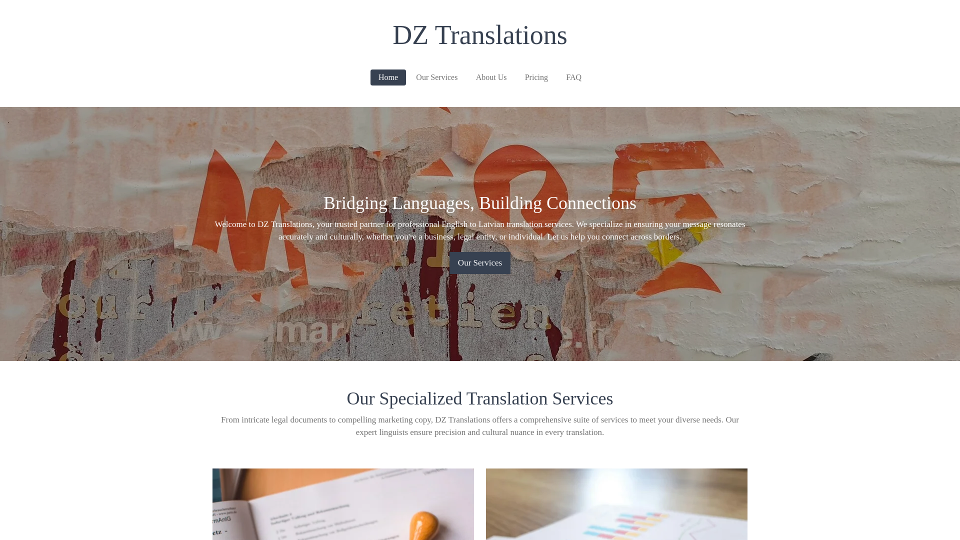 website screenshot of https://dz-translations.com/