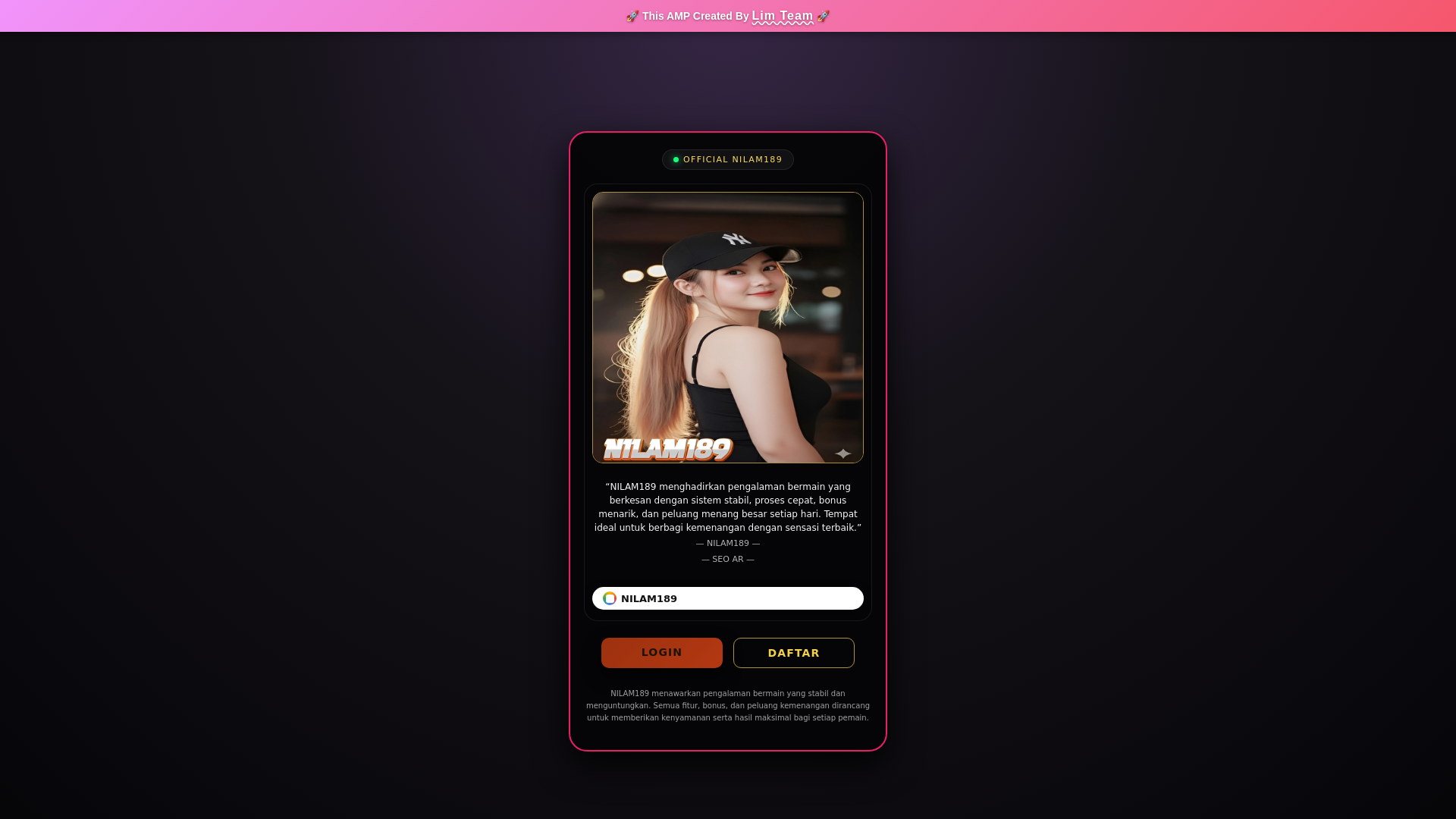 website screenshot of https://masuk-nilam189.pages.dev/