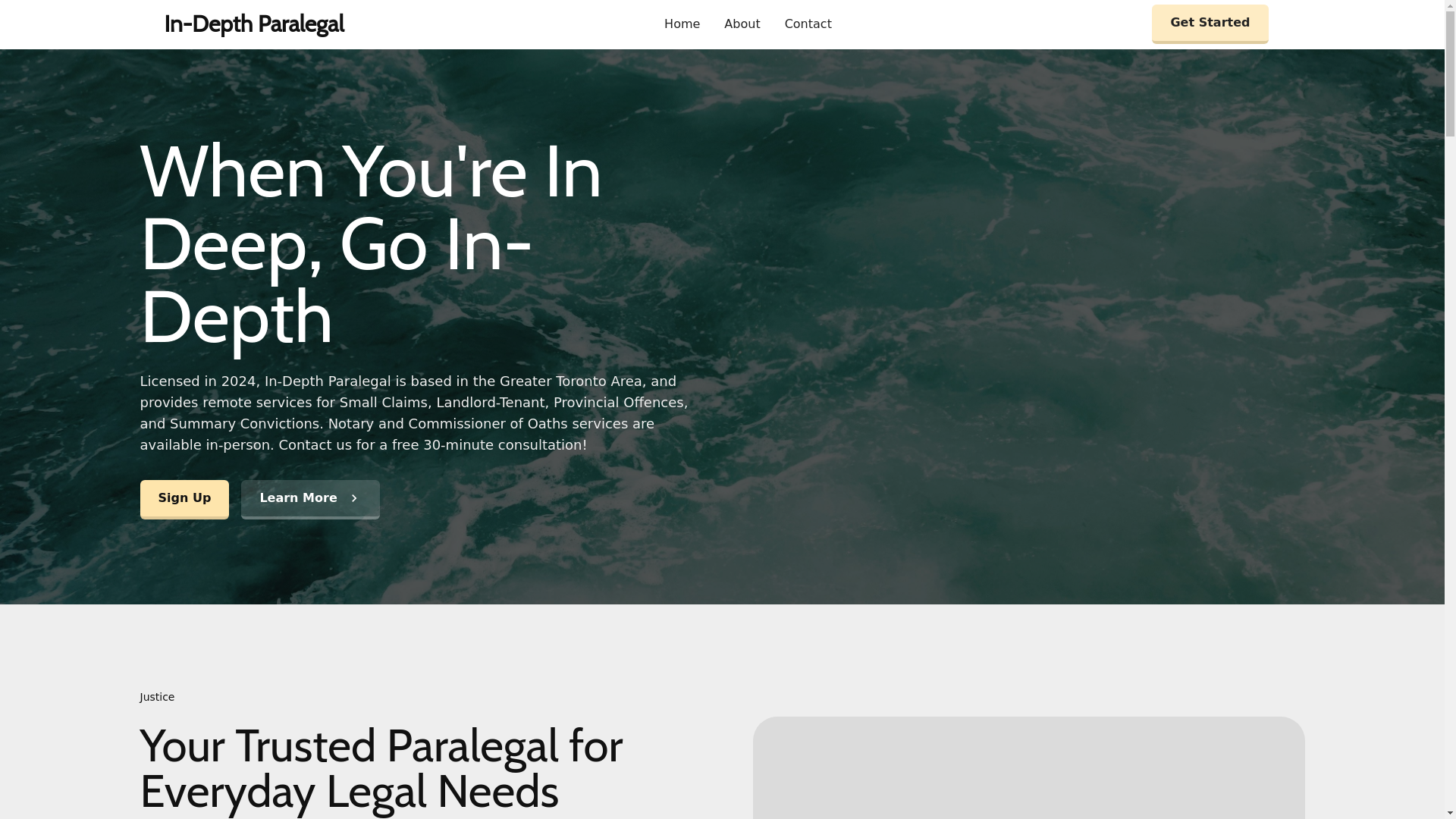 website screenshot of https://indepth-paralegal-ca.pages.dev/