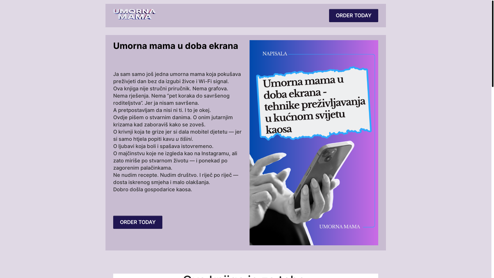 website screenshot of https://umornamama.com/
