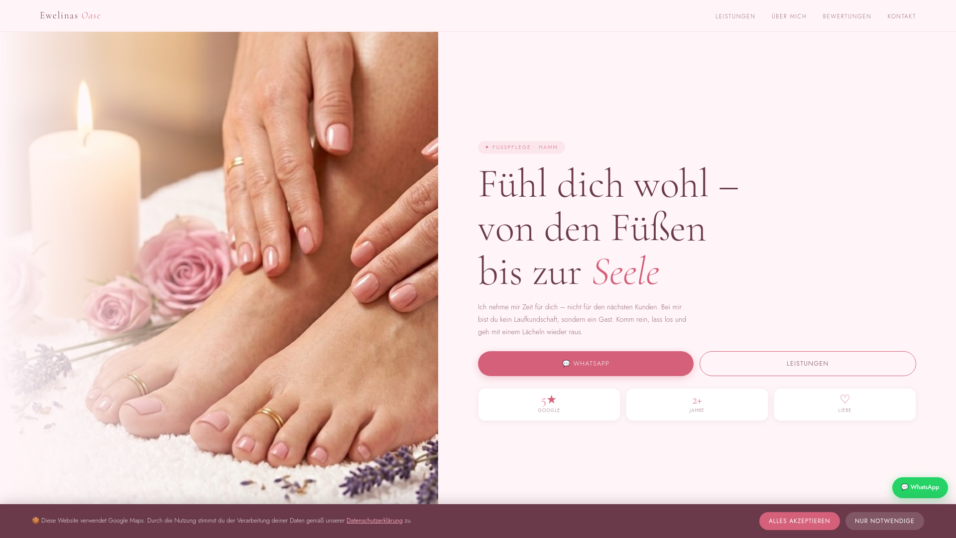 website screenshot of https://ewelinasoase.pages.dev/