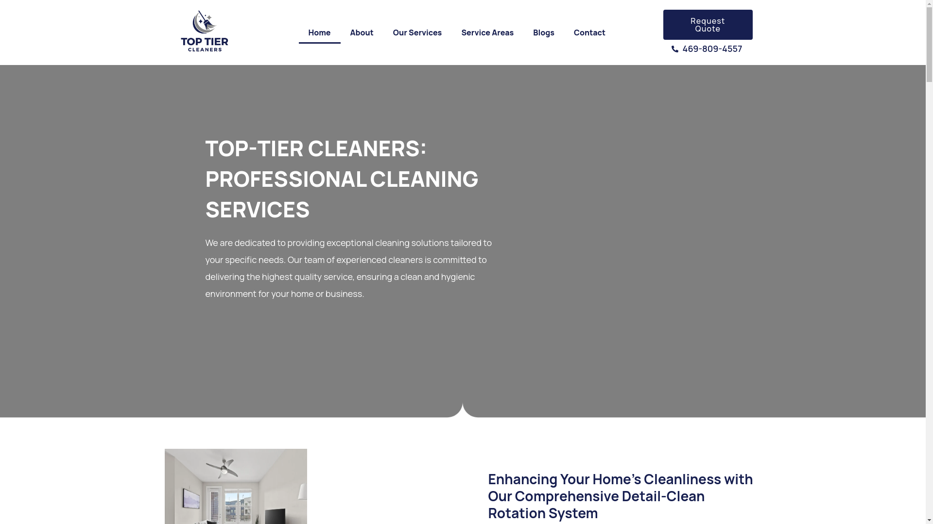 website screenshot of https://toptiercleantx.com/