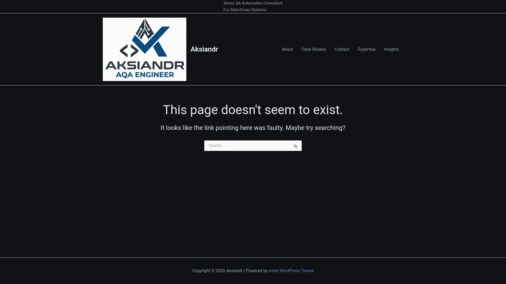 website screenshot of https://aksiandr.com/