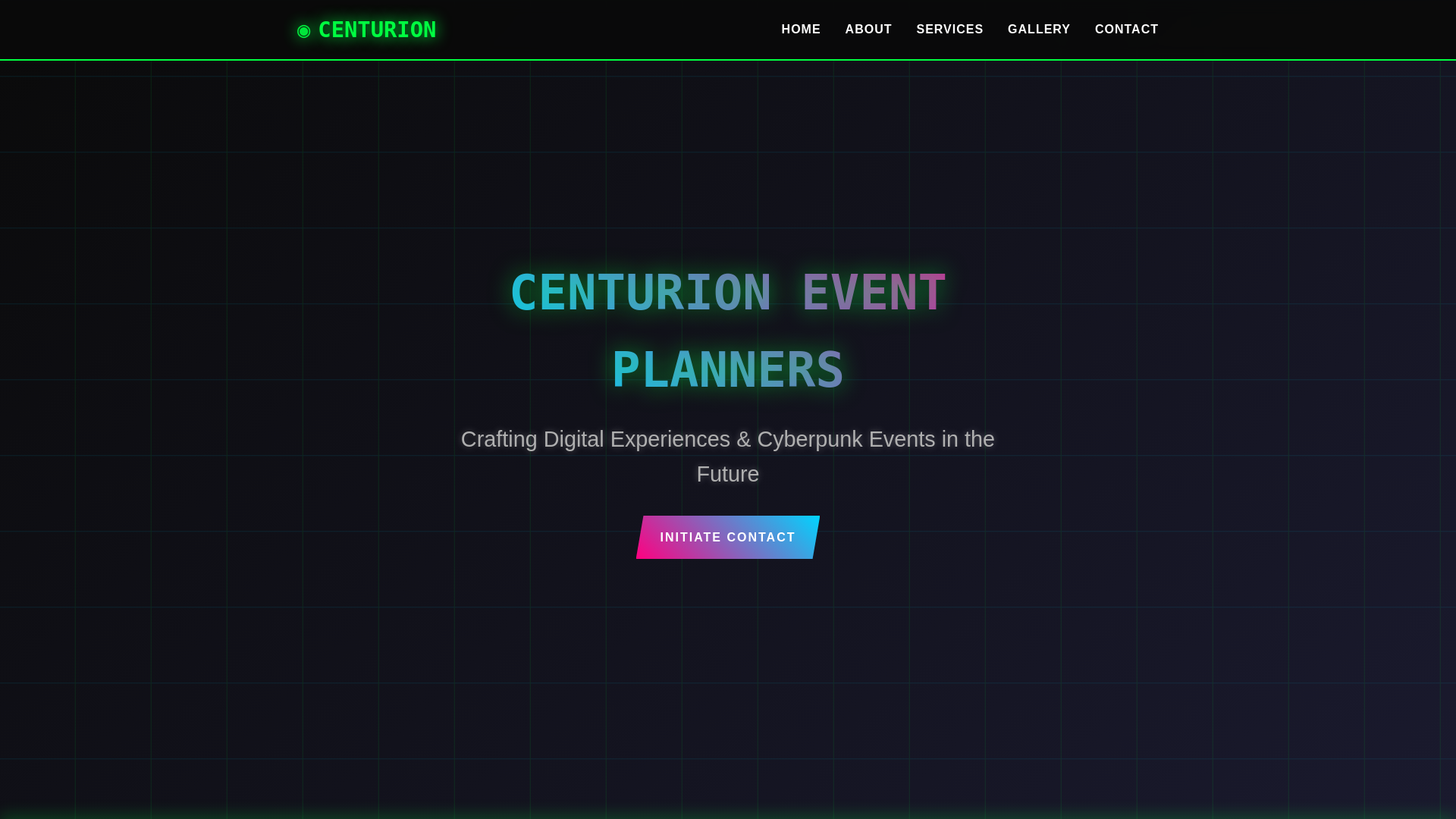website screenshot of https://centurioneventplanners.digital