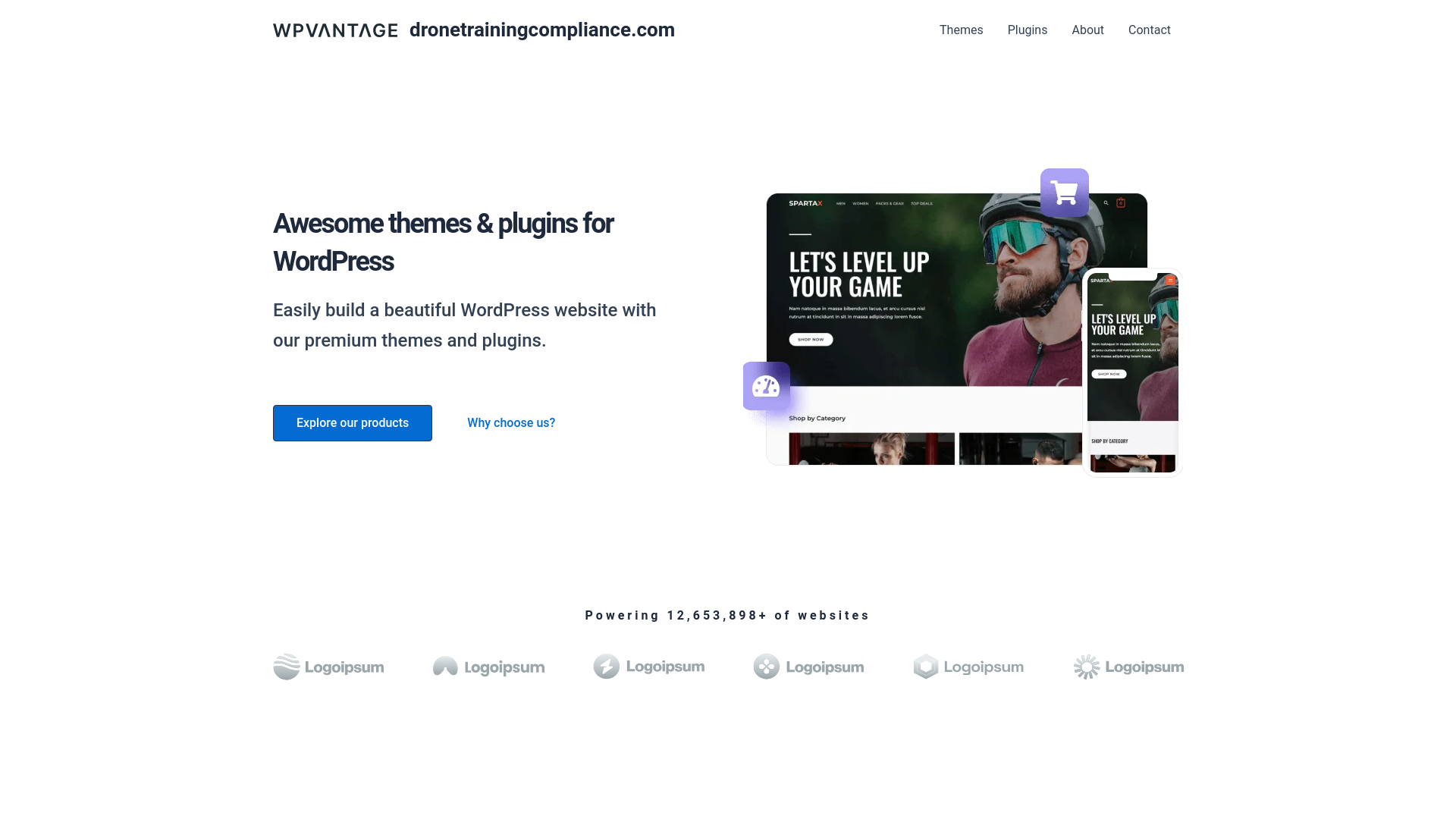 website screenshot of https://dronetrainingcompliance.com/