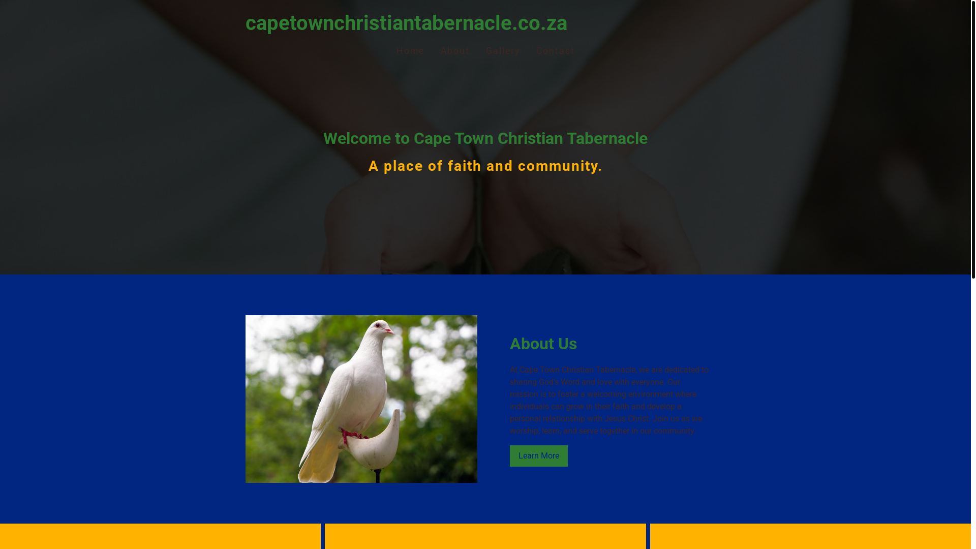 website screenshot of https://capetownchristiantabernacle.co.za/