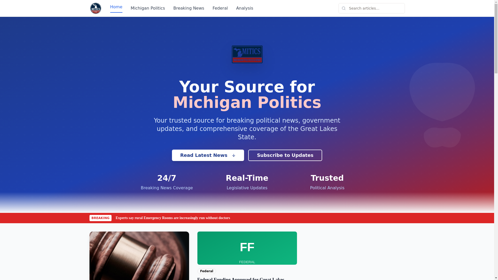 website screenshot of https://miticsnews.com/