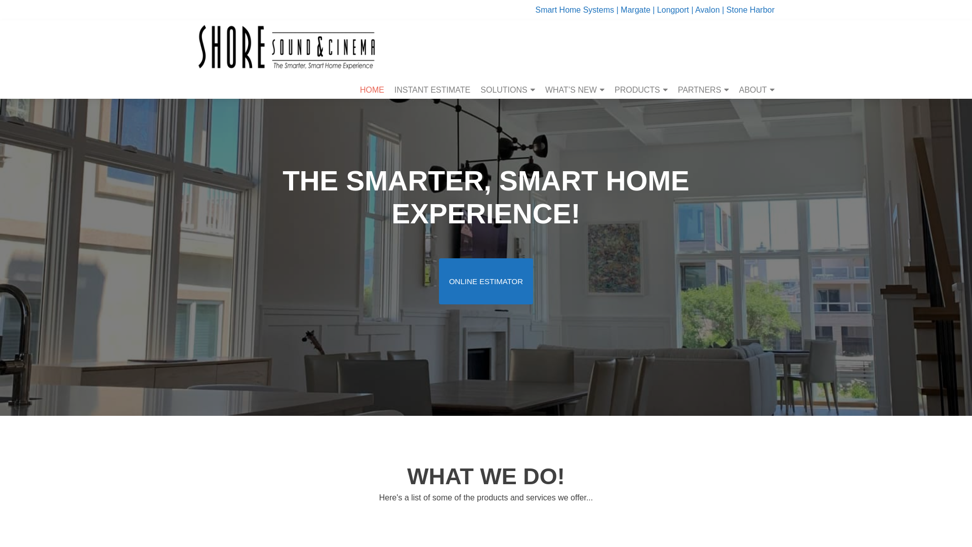 website screenshot of https://shoresmarthome.ai