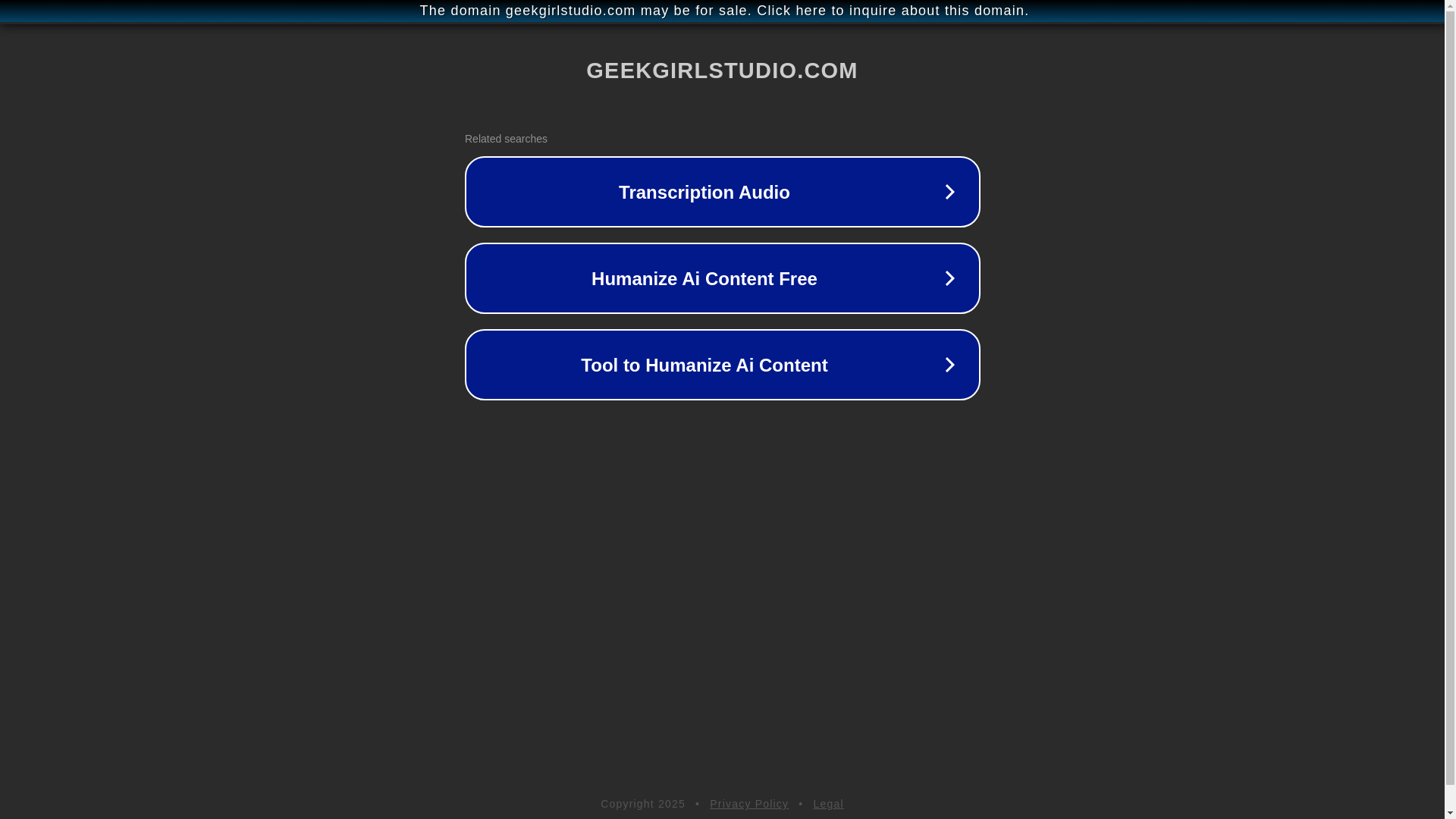 website screenshot of https://geekgirlstudio.com/