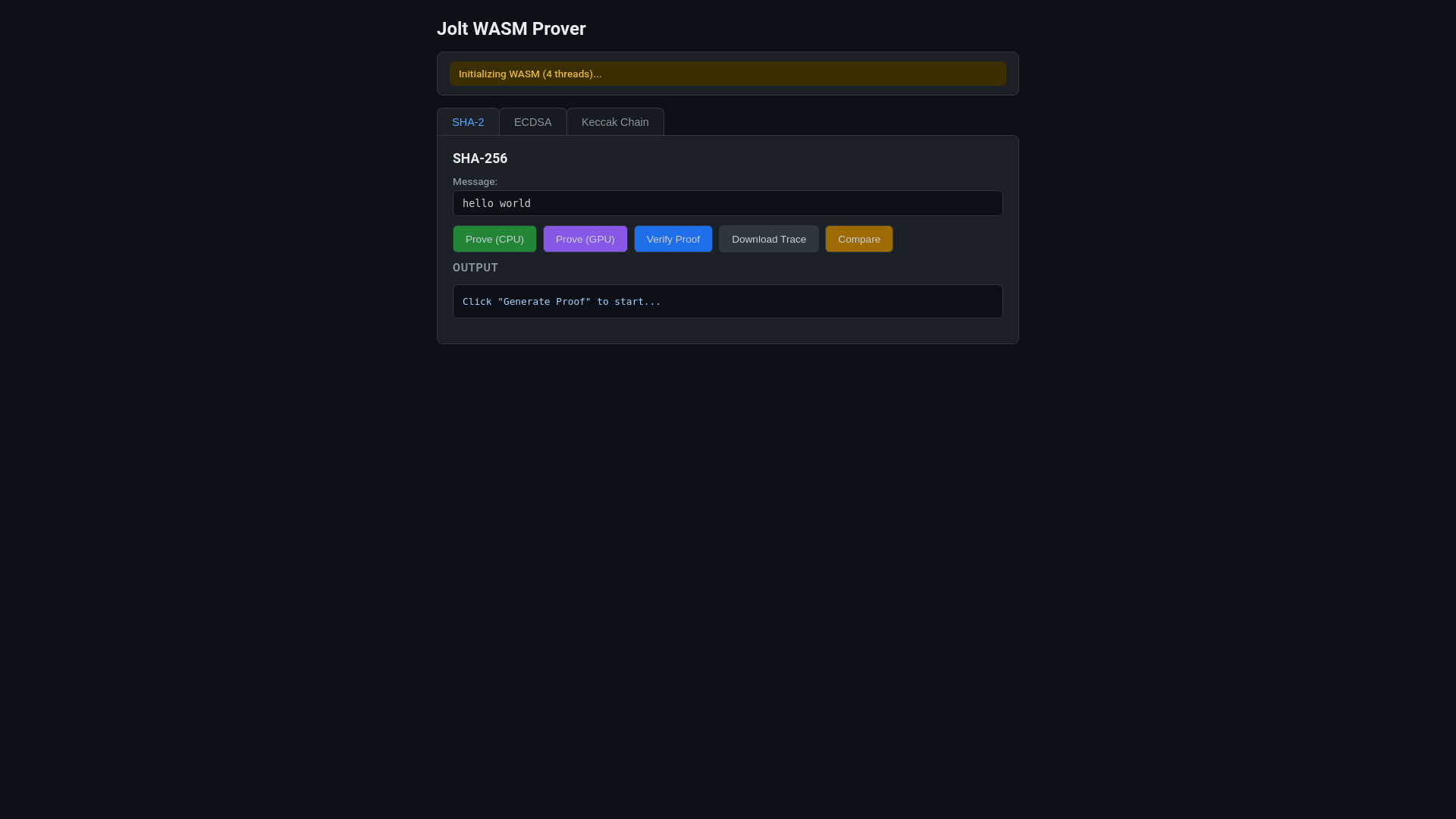 website screenshot of https://jolt-wasm-prover.pages.dev/