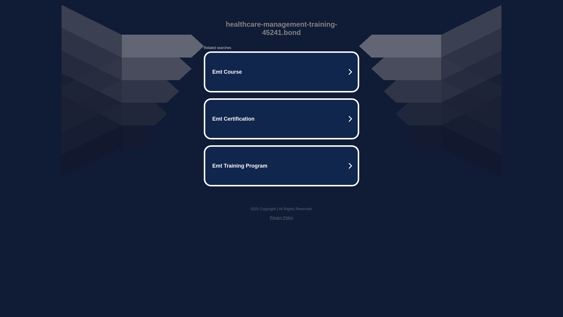website screenshot of https://healthcare-management-training-45241.bond/